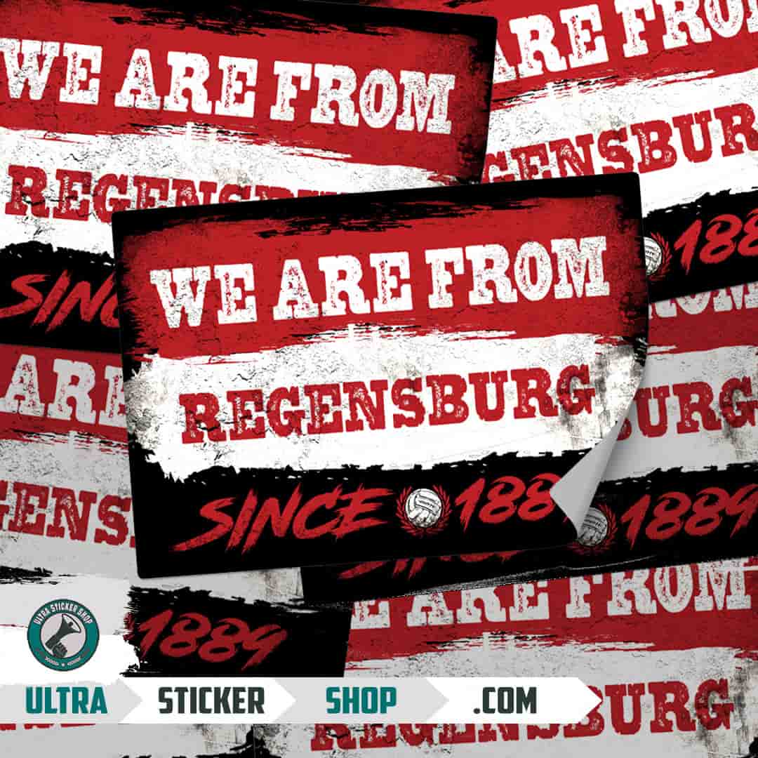 We are from Regensburg since 1889 Aufkleber