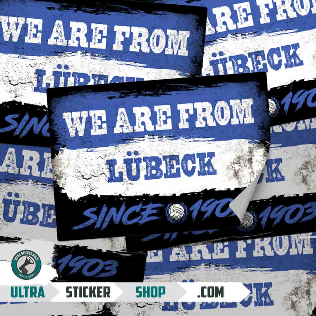 We are from Lübeck since 1903 Aufkleber