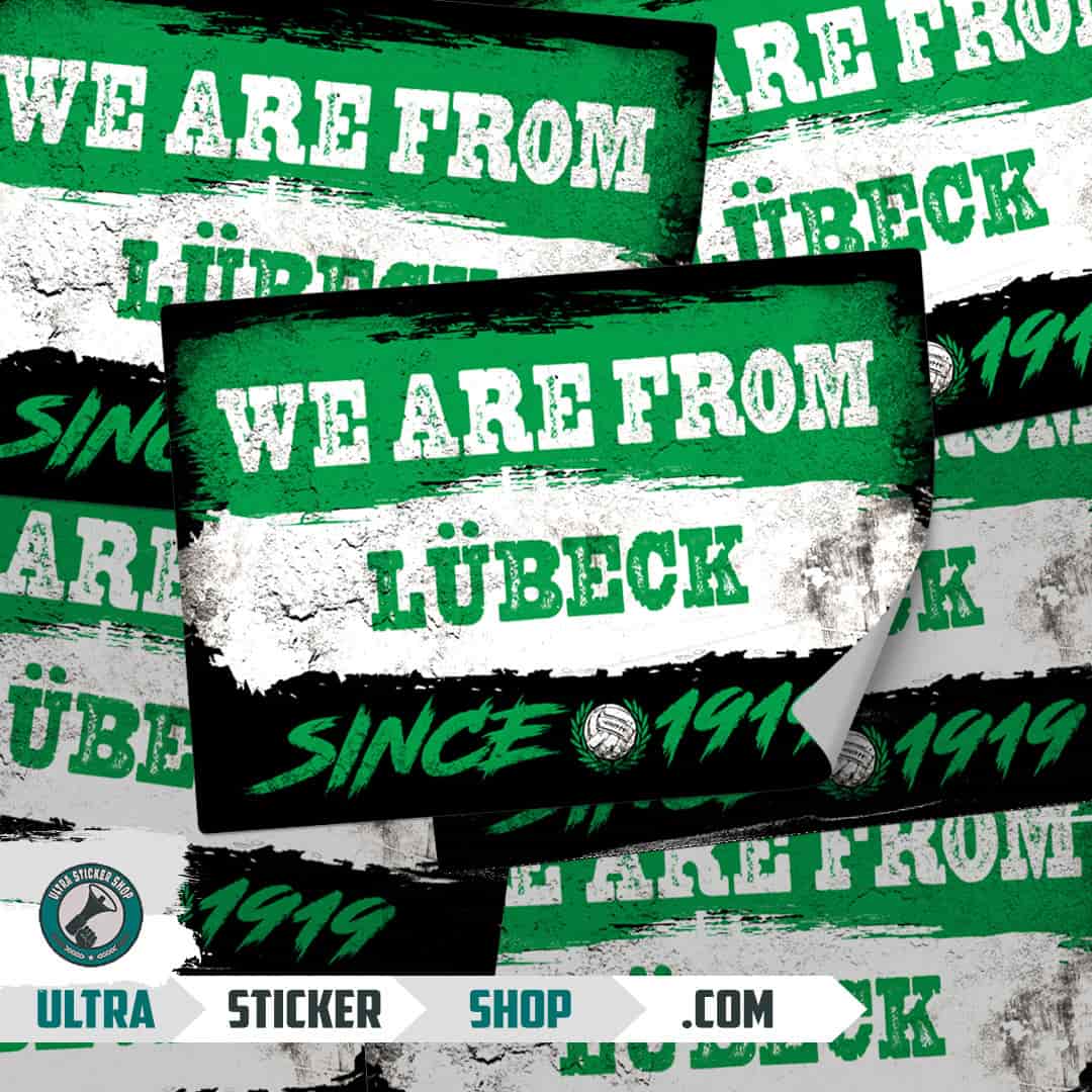 We are from Lübeck since 1919 Aufkleber