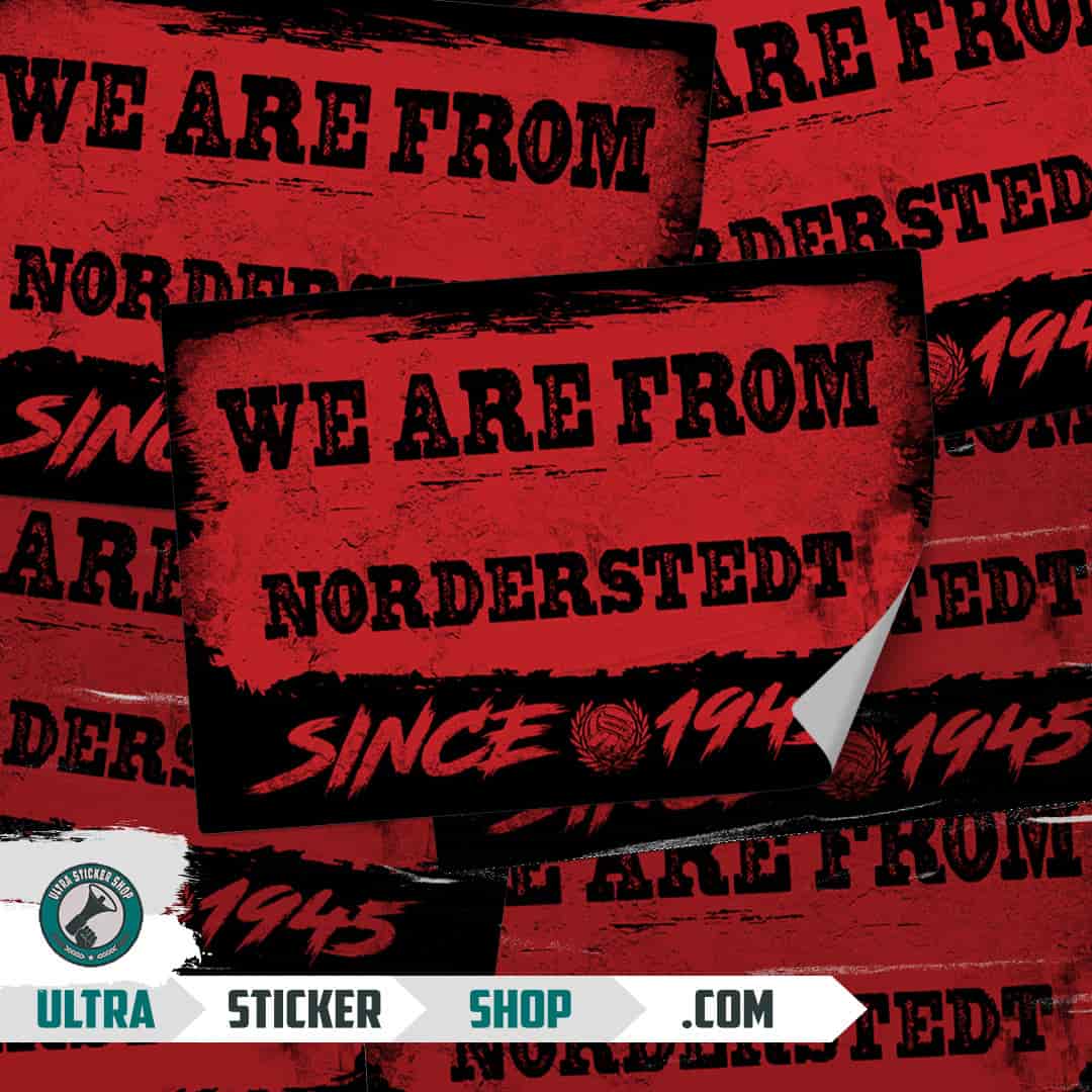 We are from Norderstedt since 1945 Aufkleber