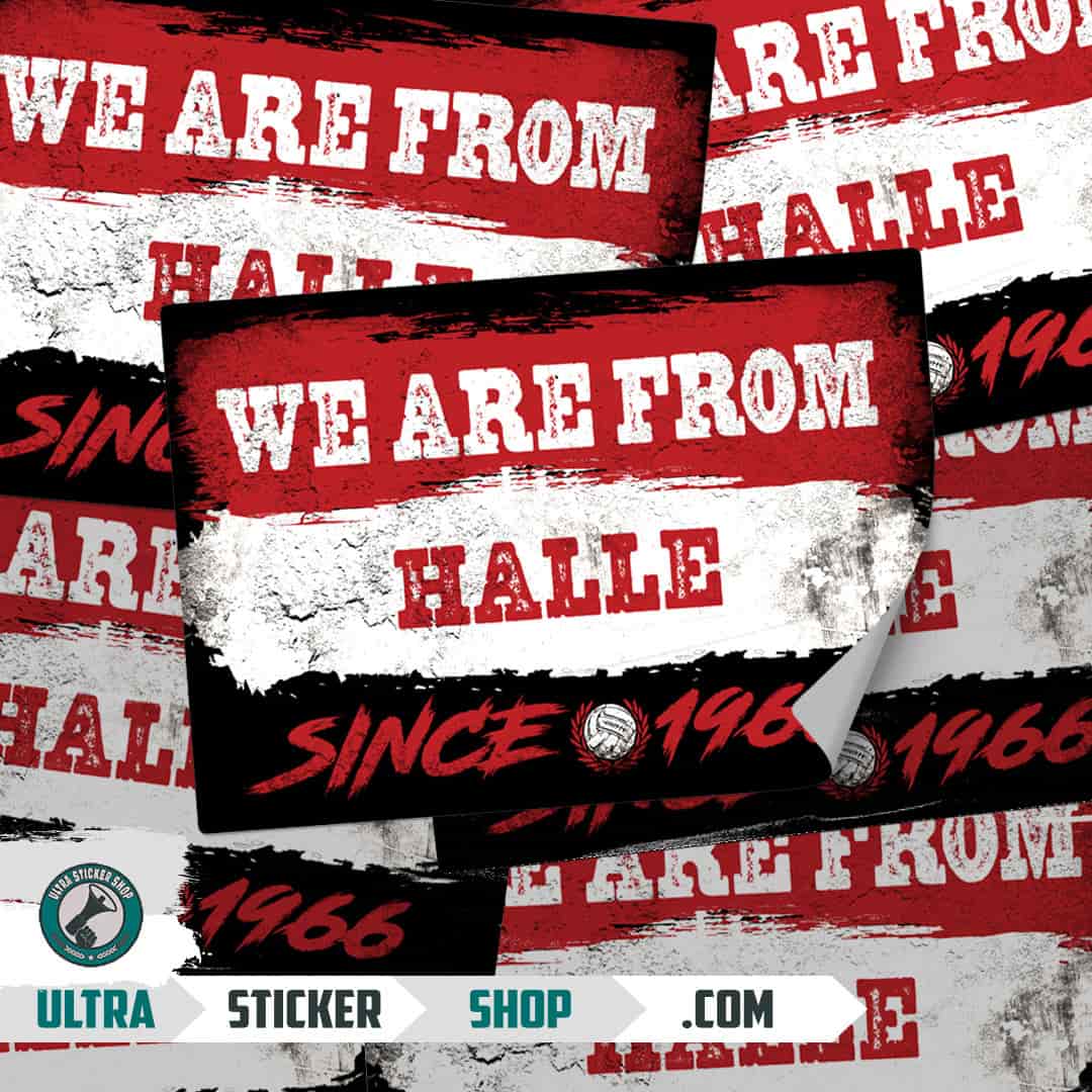 We are from Halle since 1966 Aufkleber
