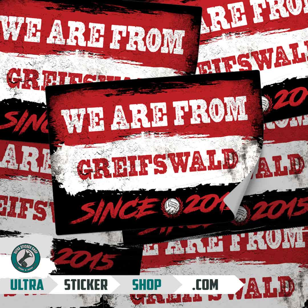 We are from Greifswald since 2015 Aufkleber