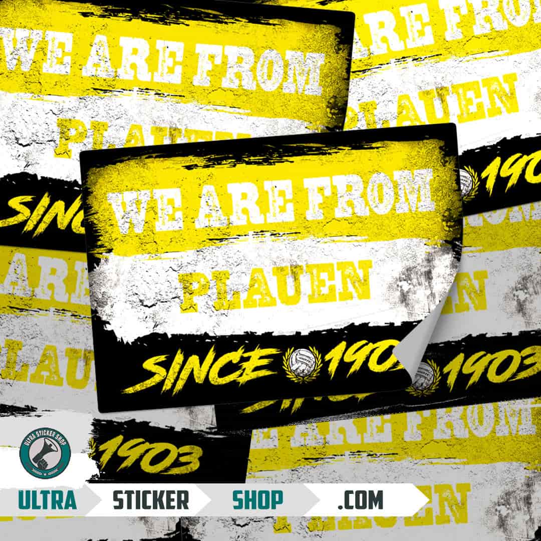 We are from Plauen since 1903 Aufkleber