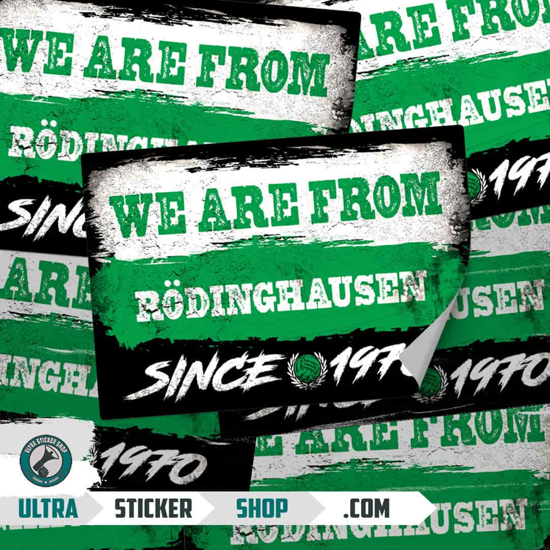 We are from Rödinghausen since 1970 Aufkleber