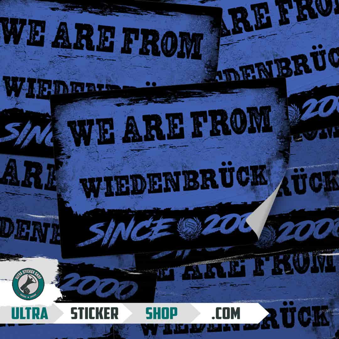 We are from Wiedenbrück since 2000 Aufkleber