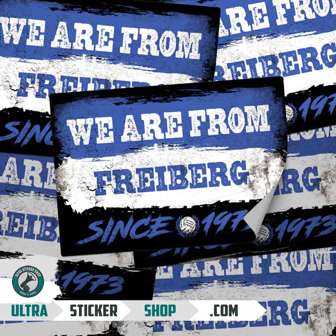 We are from Freiberg since 1973 Aufkleber