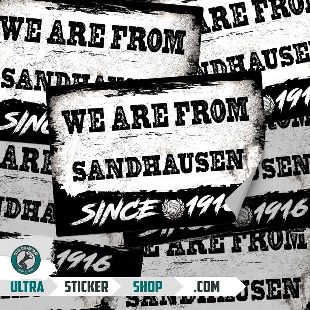 We are from Sandhausen since 1916 Aufkleber