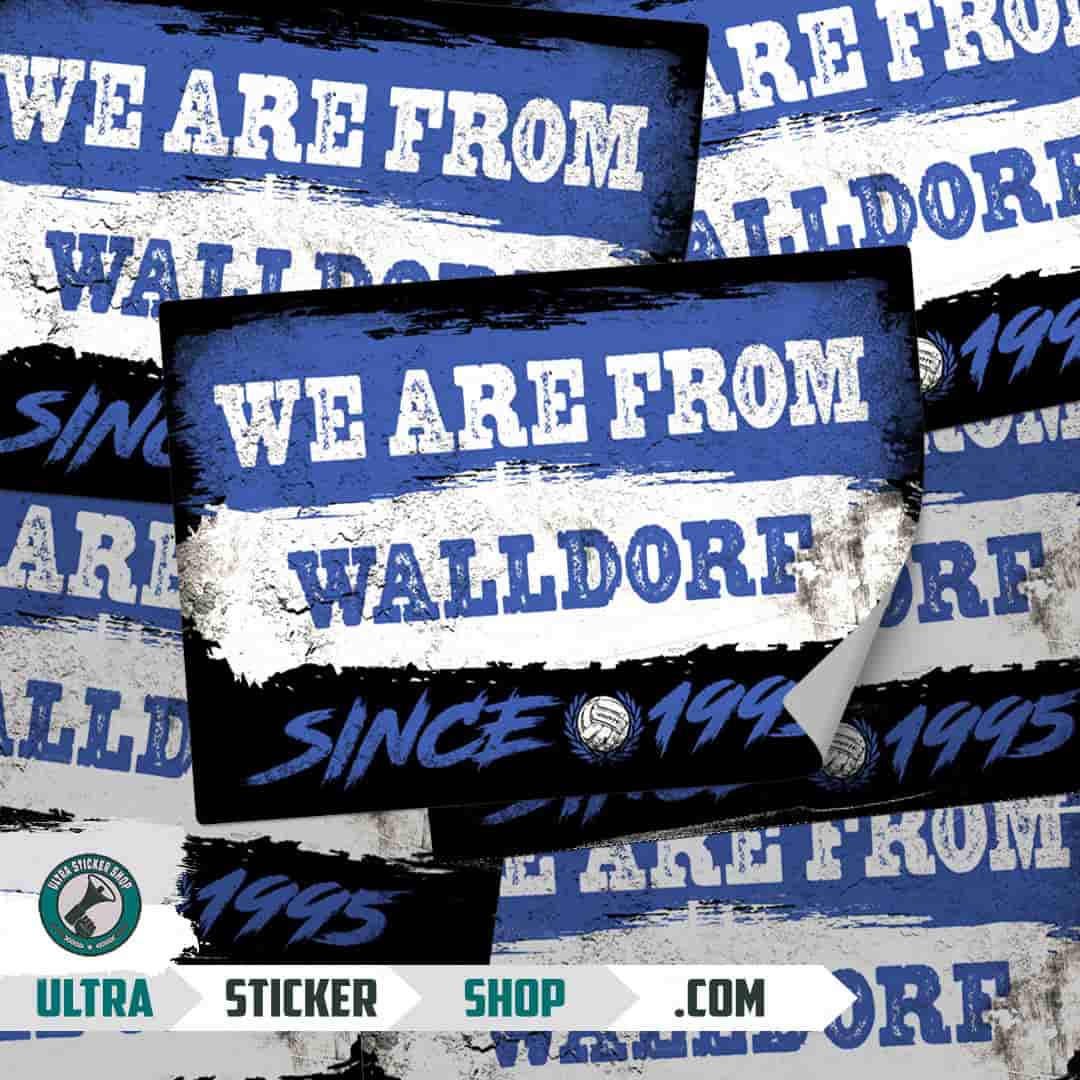 We are from Walldorf since 1995 Aufkleber