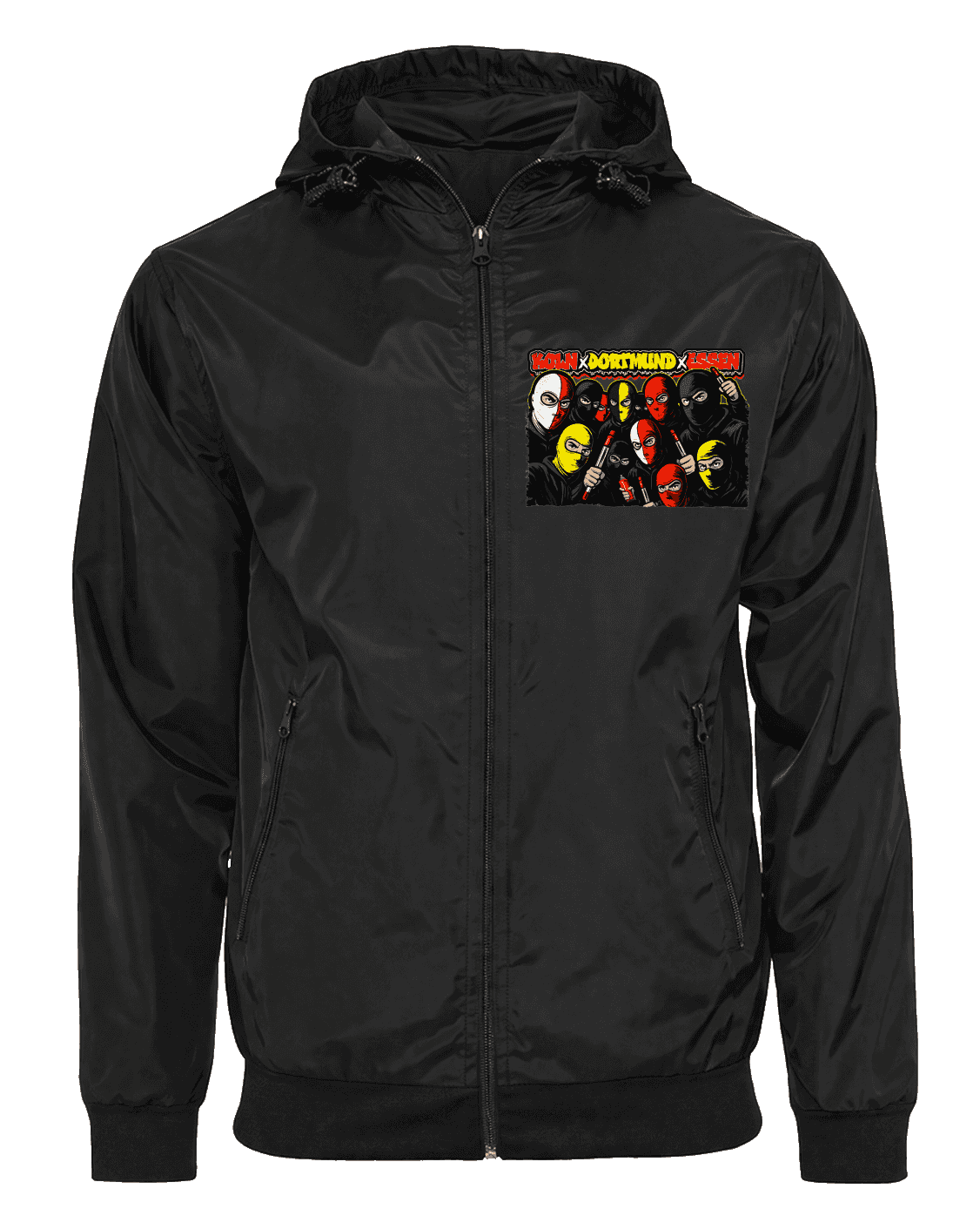 Köln Dortmund Essen Jacke mit abnehmbarer Balaclava