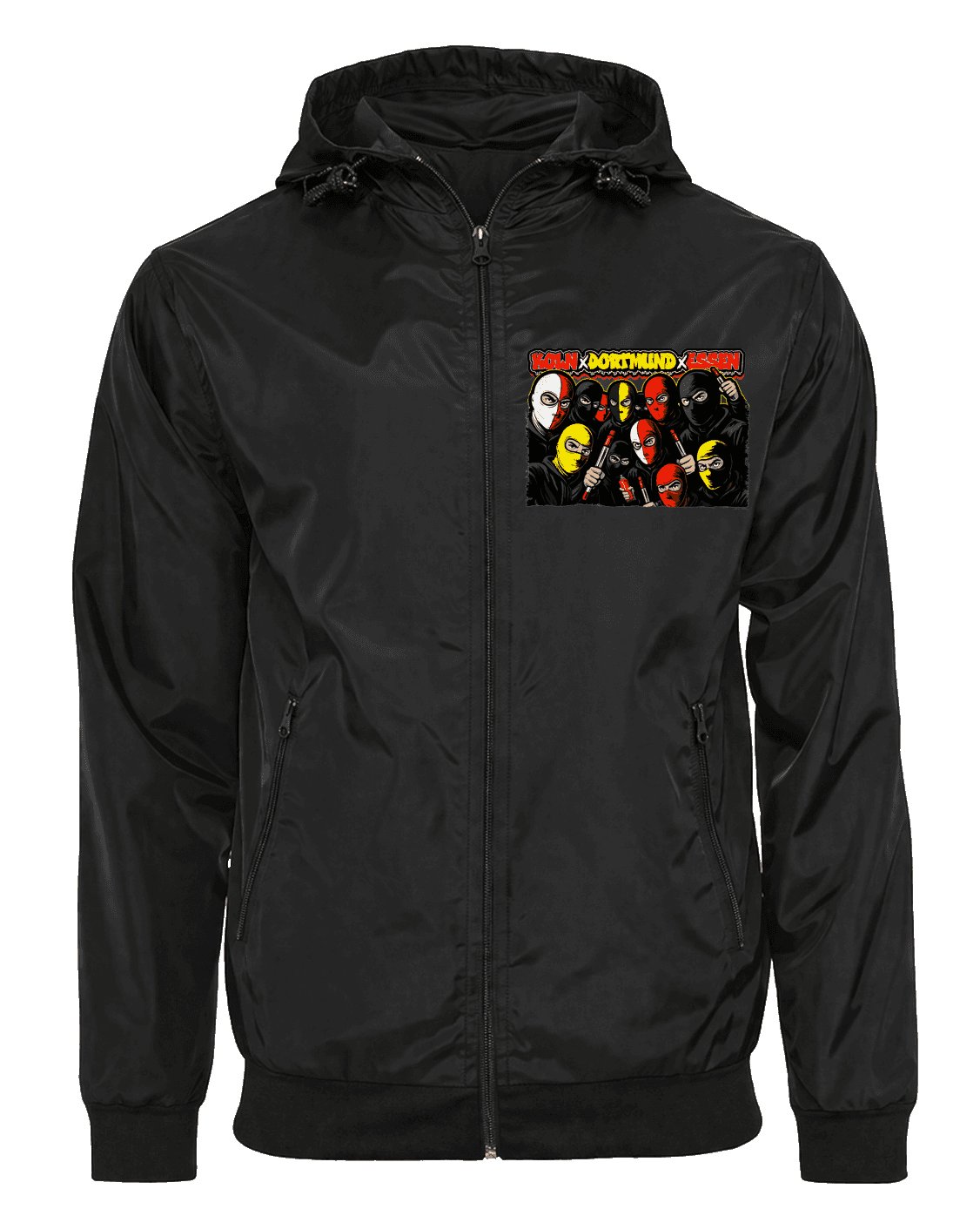 Köln Dortmund Essen Jacke mit abnehmbarer Balaclava