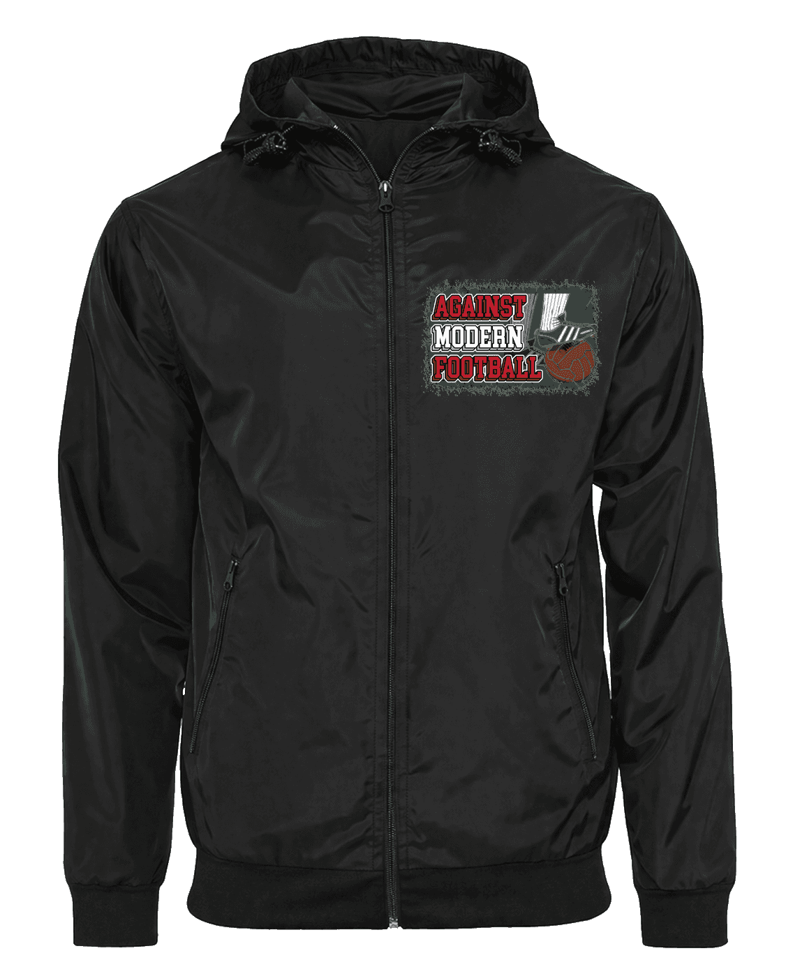 Against modern football Jacke mit abnehmbarer Balaclava