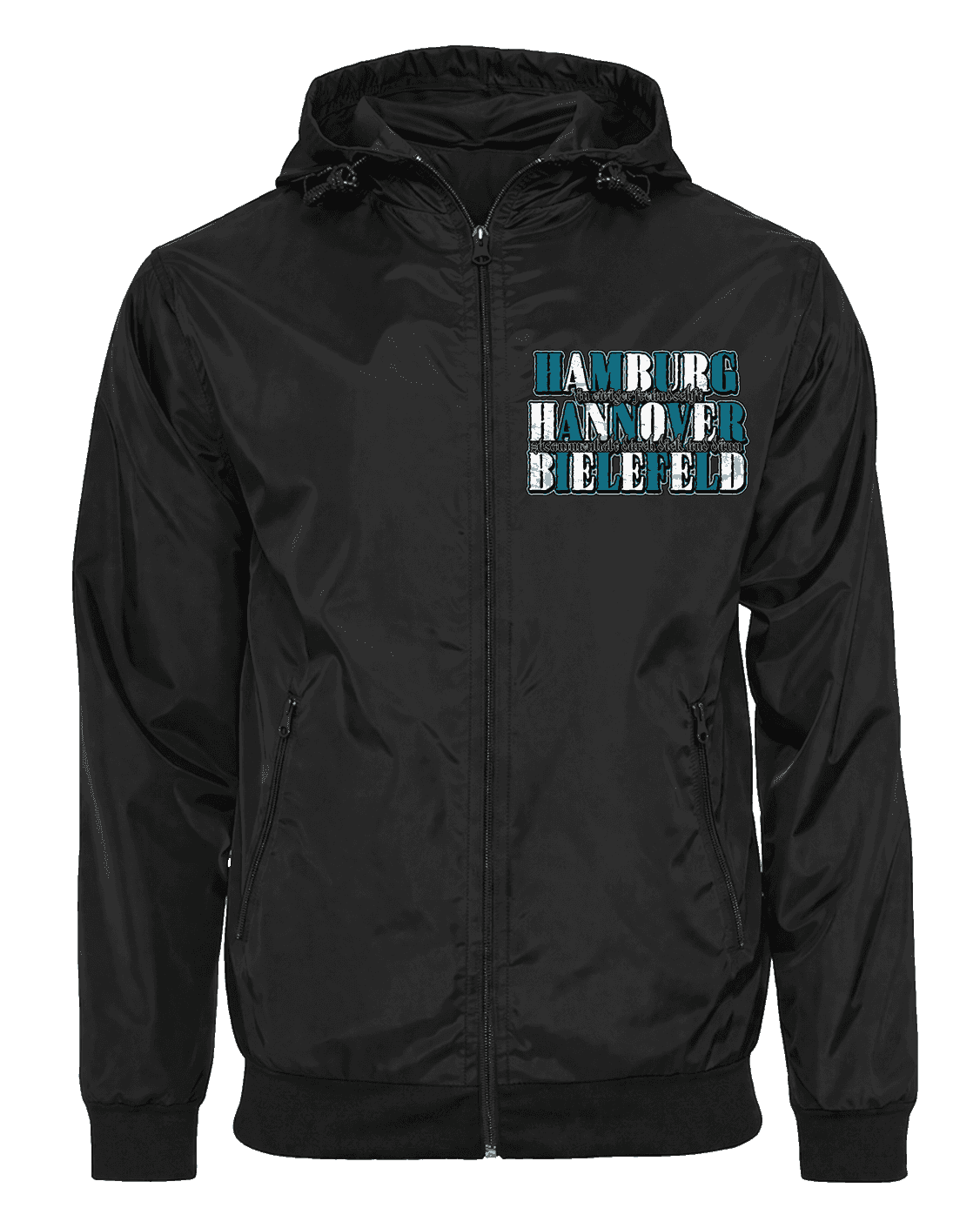 Hamburg X Hannover X Bielefeld Jacke mit abnehmbarer Balaclava