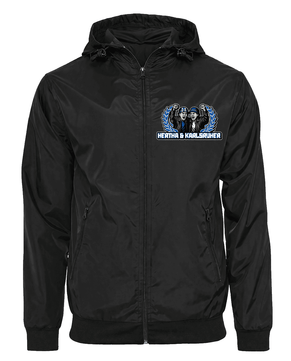Hertha & Karlsruher Jacke mit abnehmbarer Balaclava