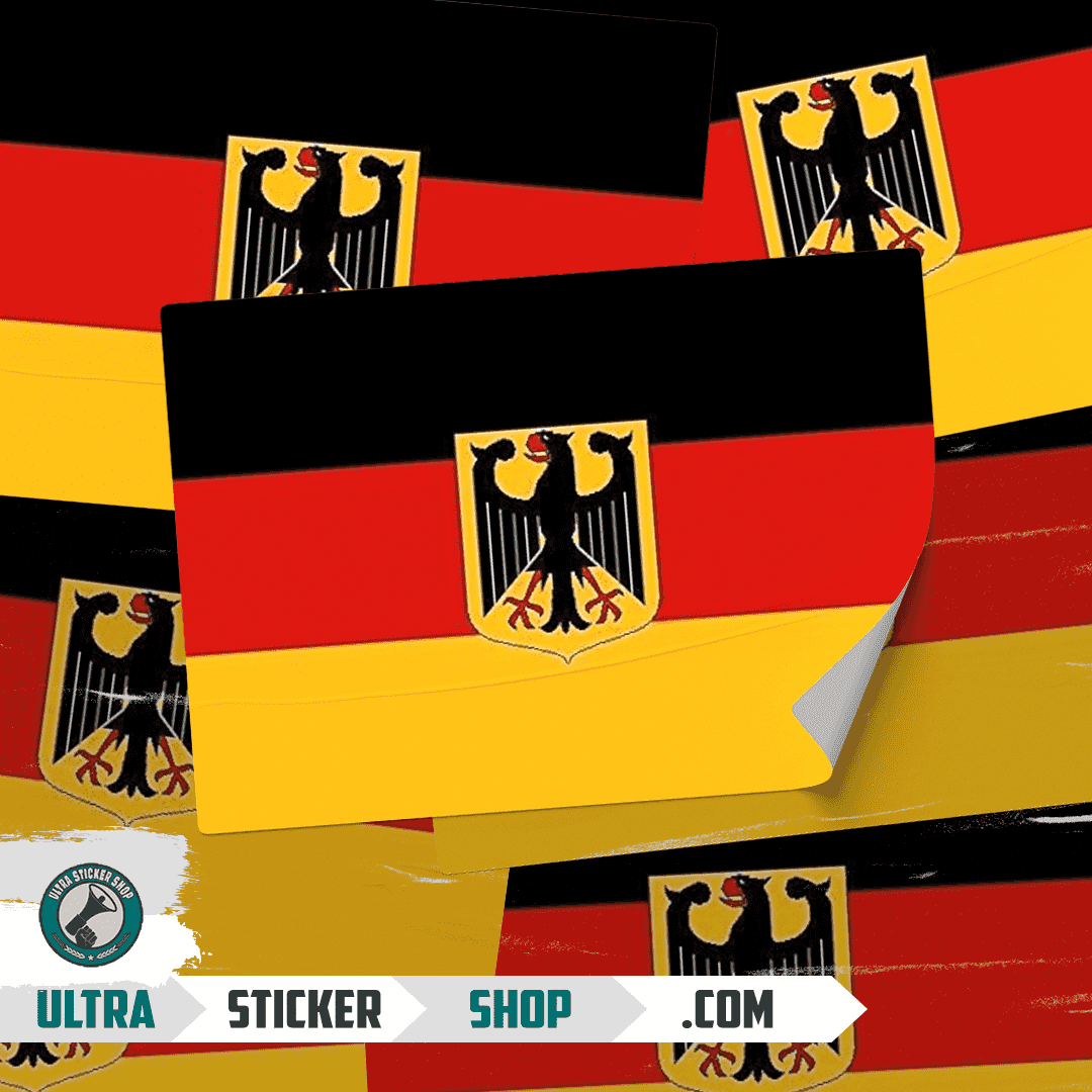 Deutsche Flagge mit Adler Aufkleber