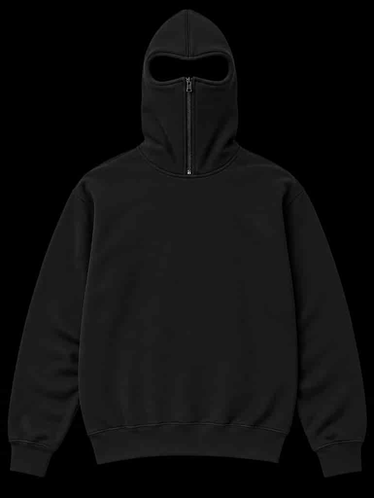 Black (no logo) Ninja Kapuzenpullover