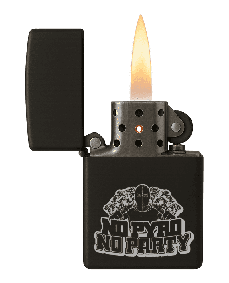 No pyro no party Feuerzeug