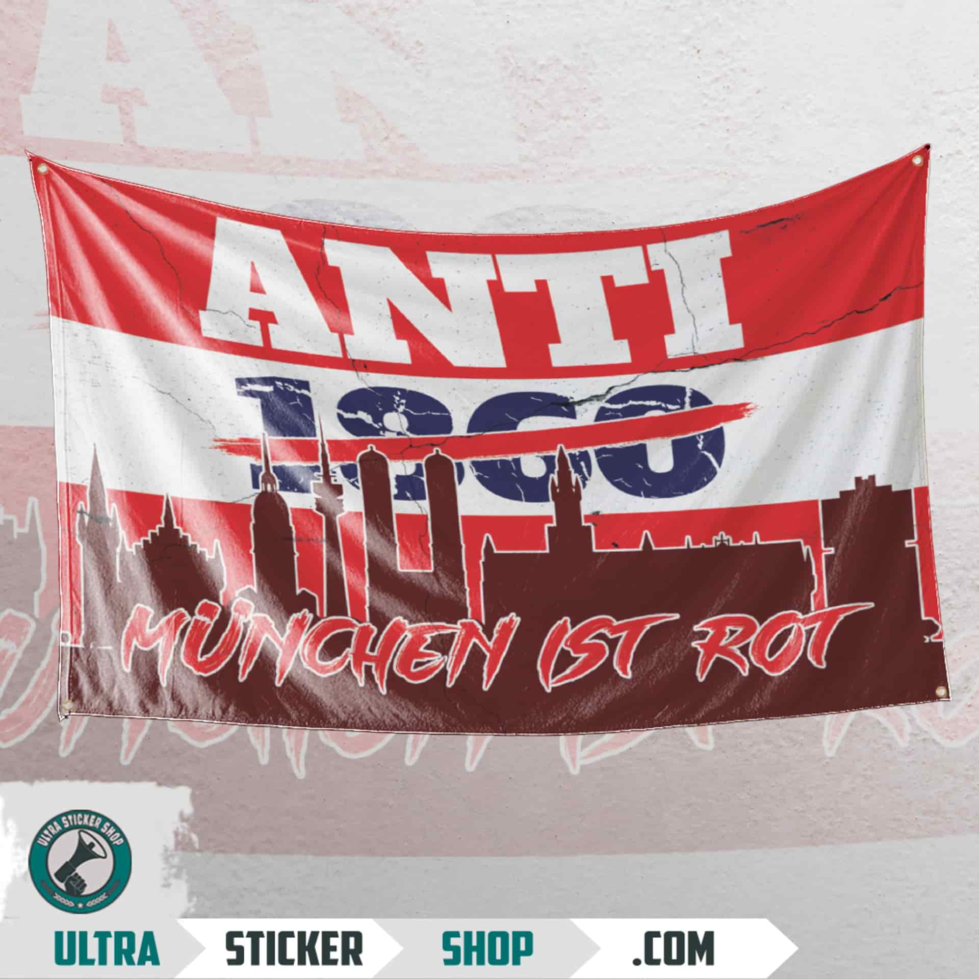 Anti 1860, München ist rot Flagge