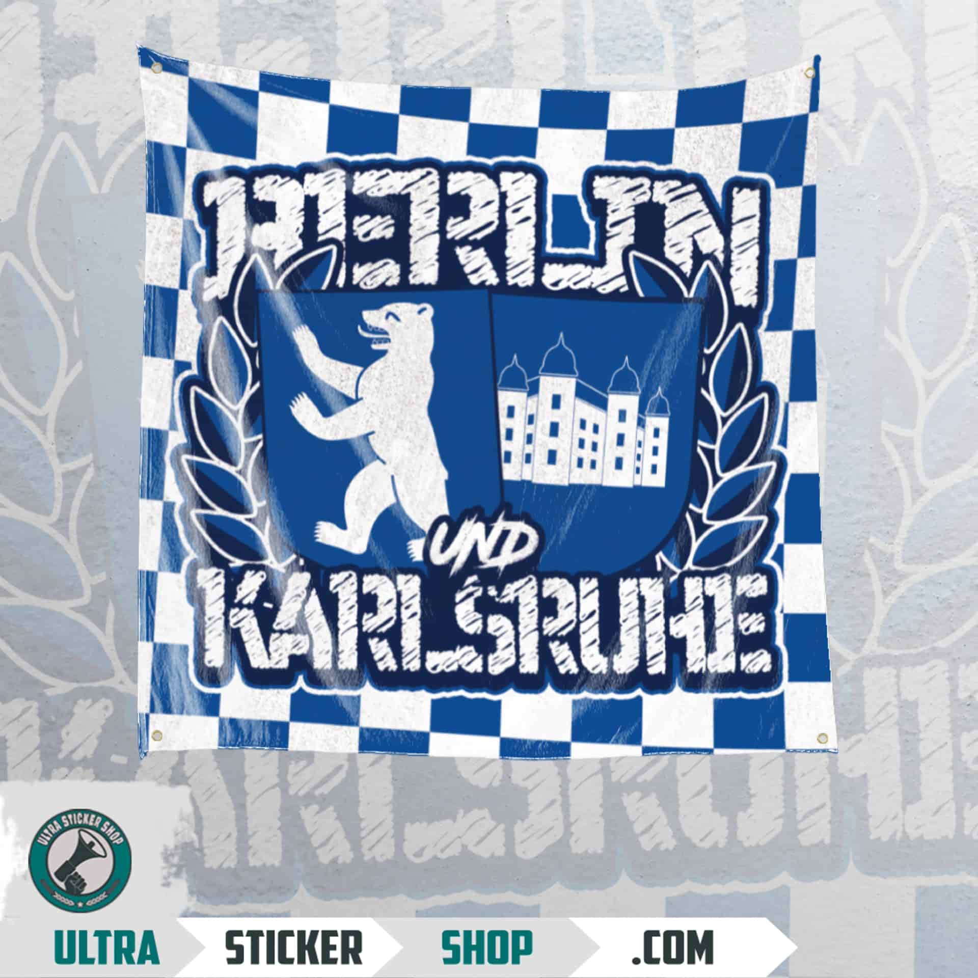 Berlin und Karlsruhe Flagge