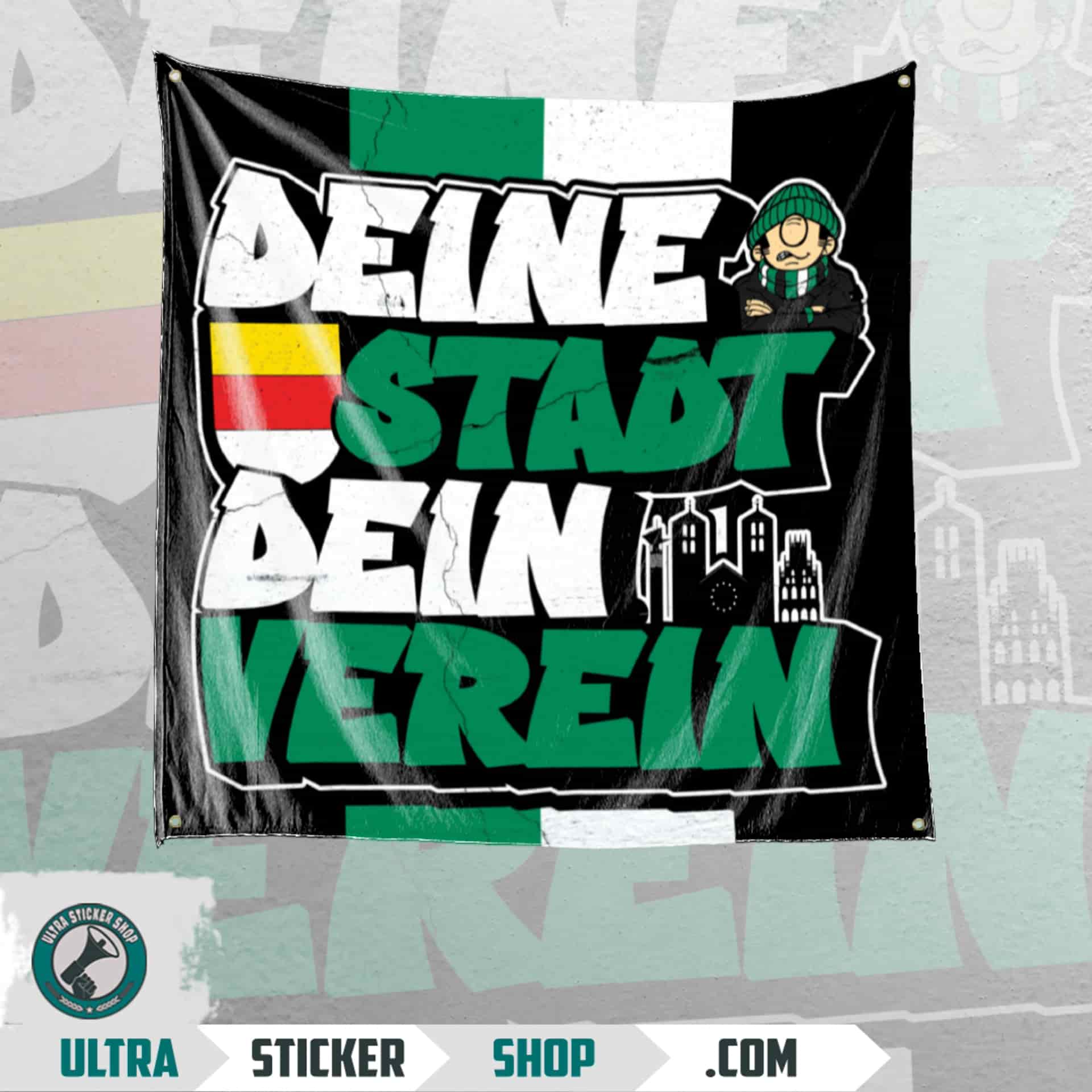 Deine stadt dein verein Flagge