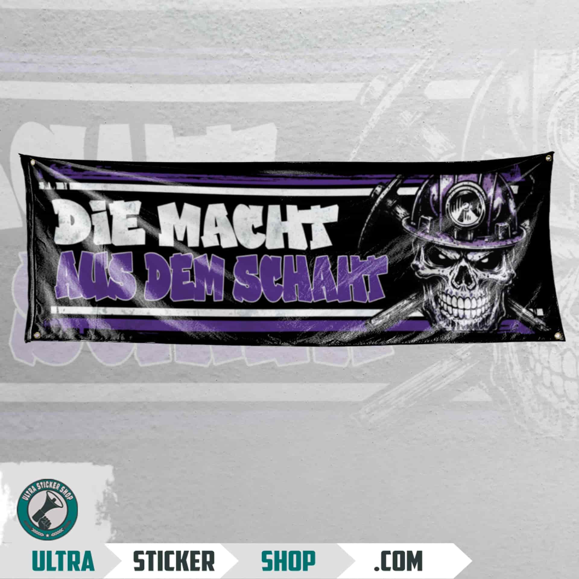 Die macht aus dem schacht Flagge