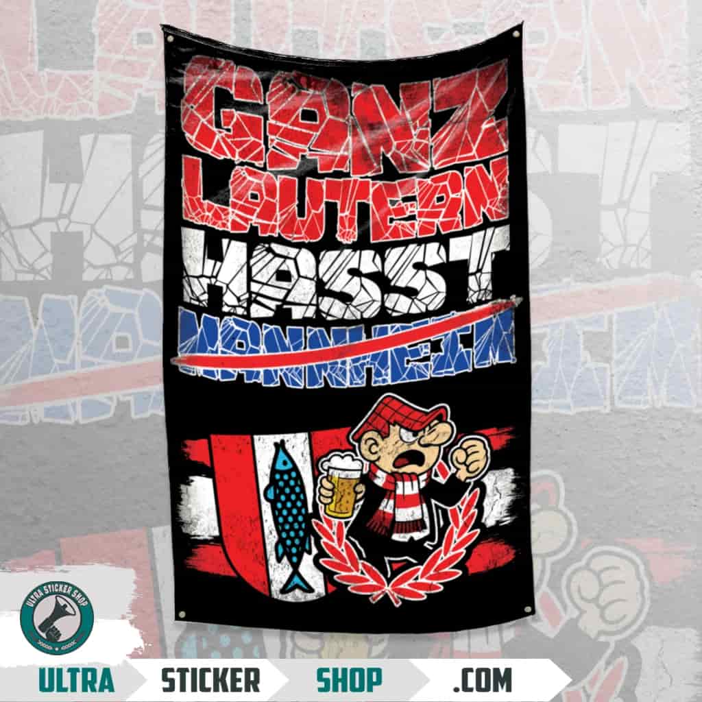 Ganz Lautern hasst Mannheim Flagge