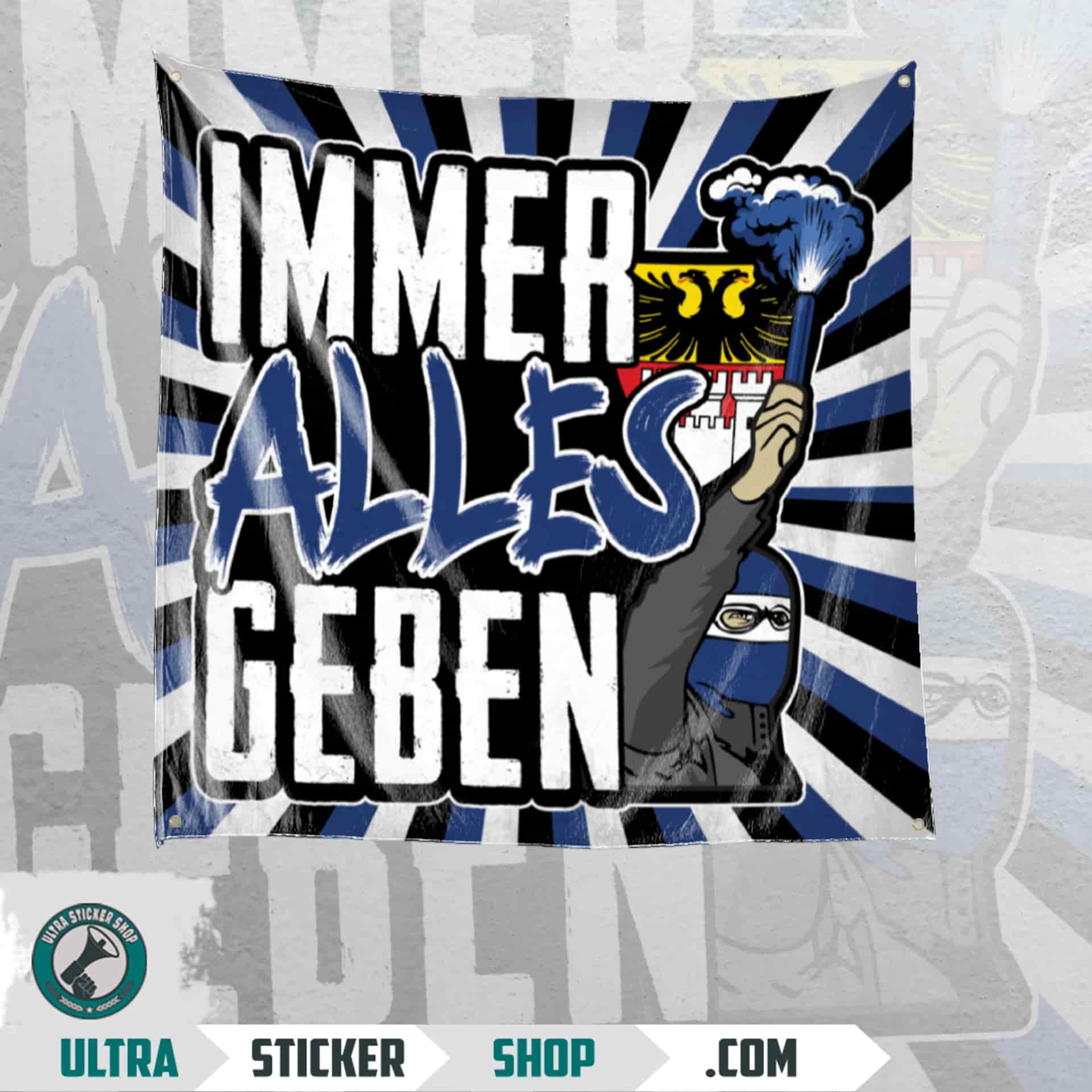 Immer alles geben Flagge