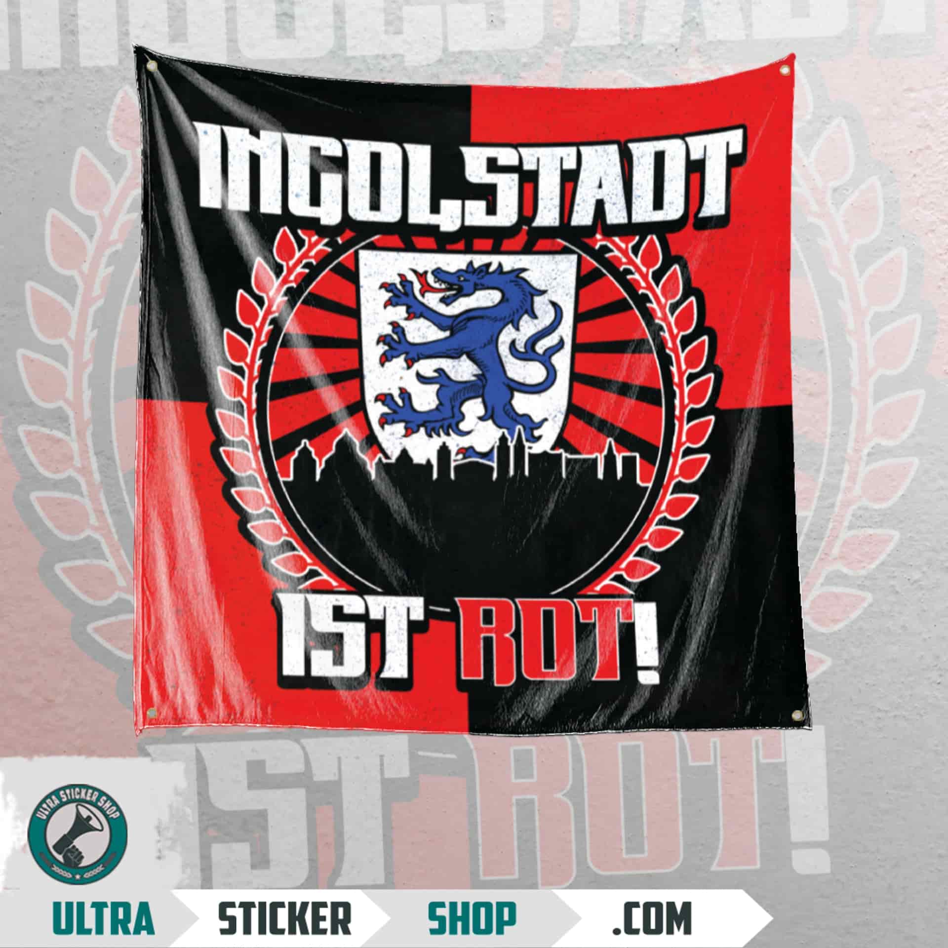 Ingolstadt ist rot Flagge