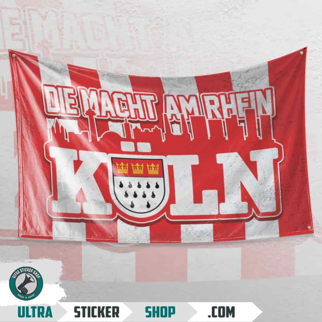 Köln die macht am rhein Flagge