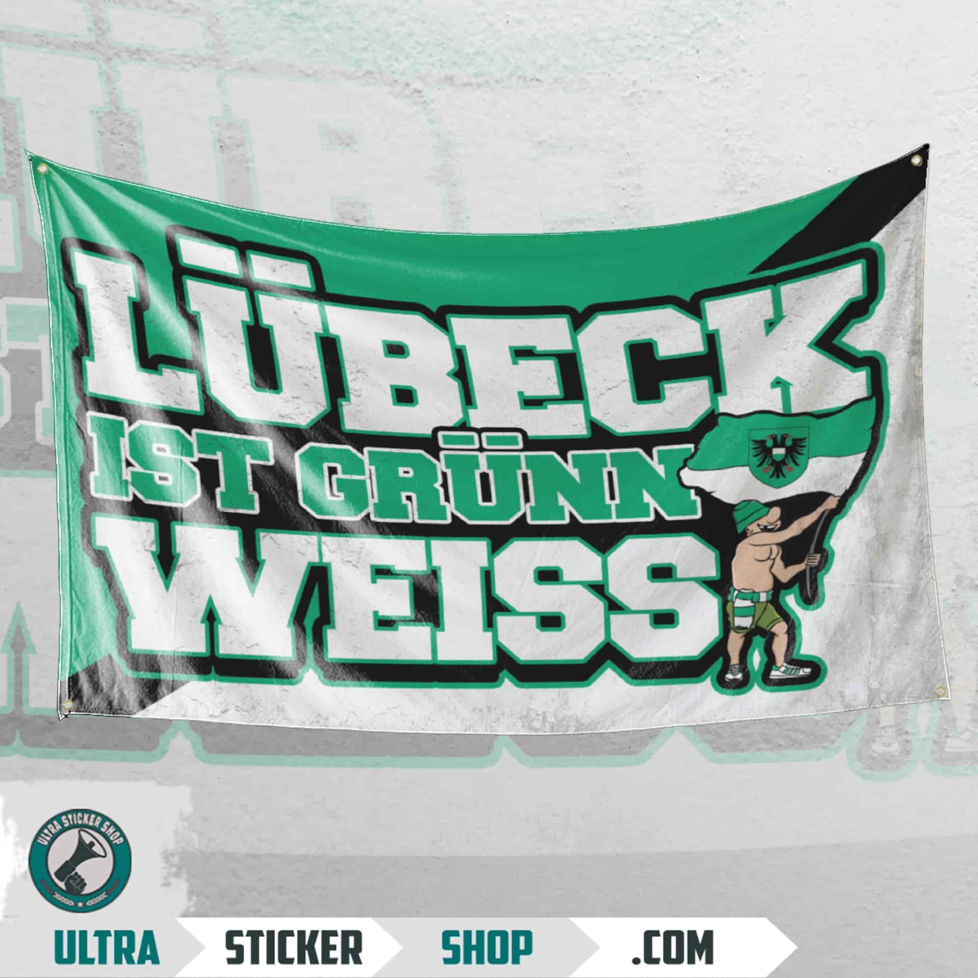 Lübeck ist Grünn weiss Flagge