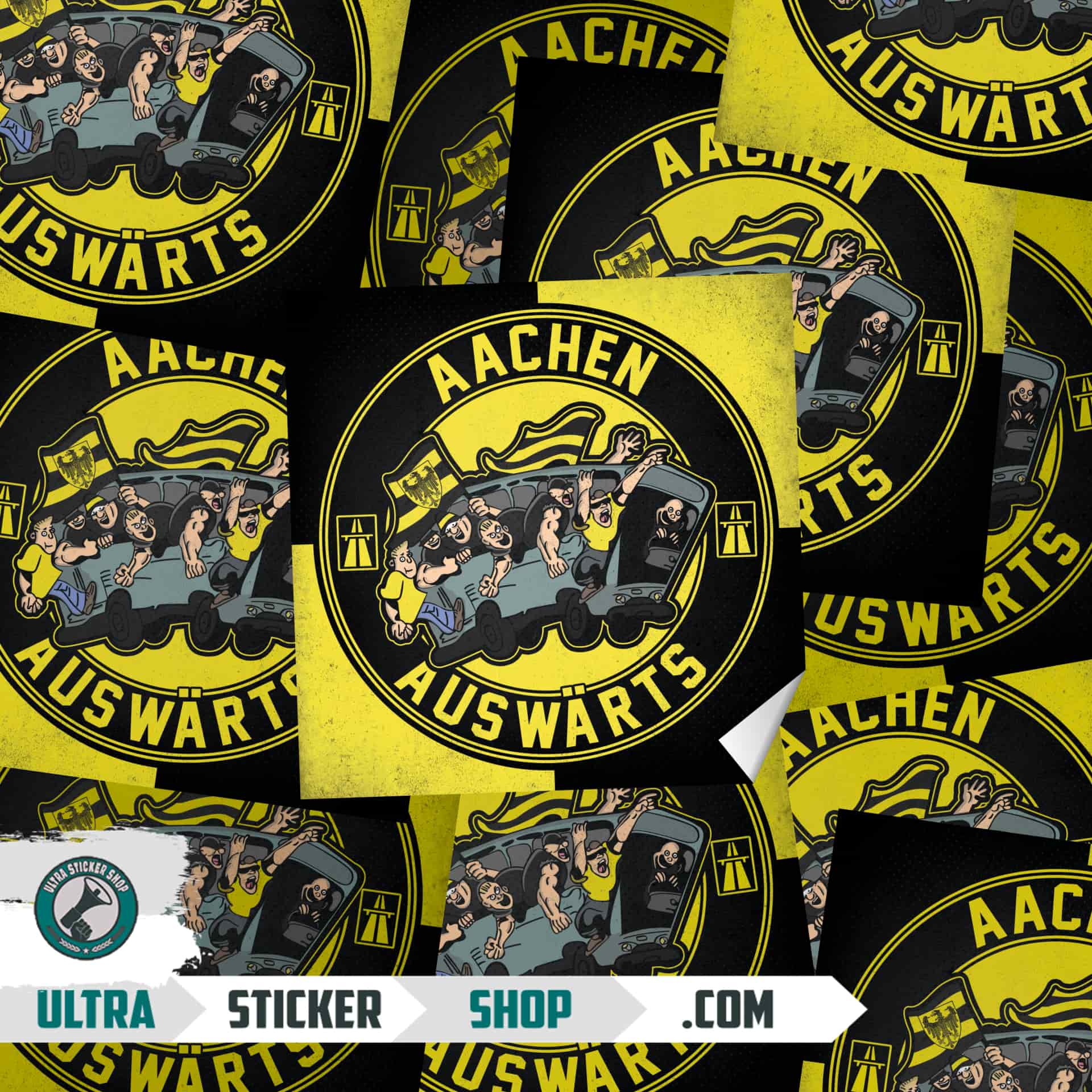 Aachen auswärts Aufkleber