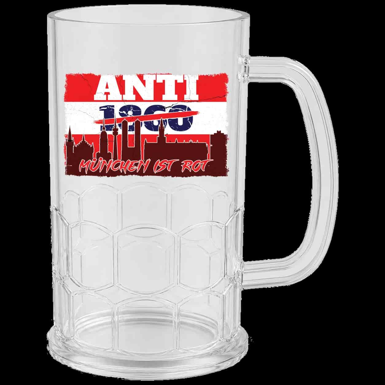 Anti 1860, München ist rot Bierkrug