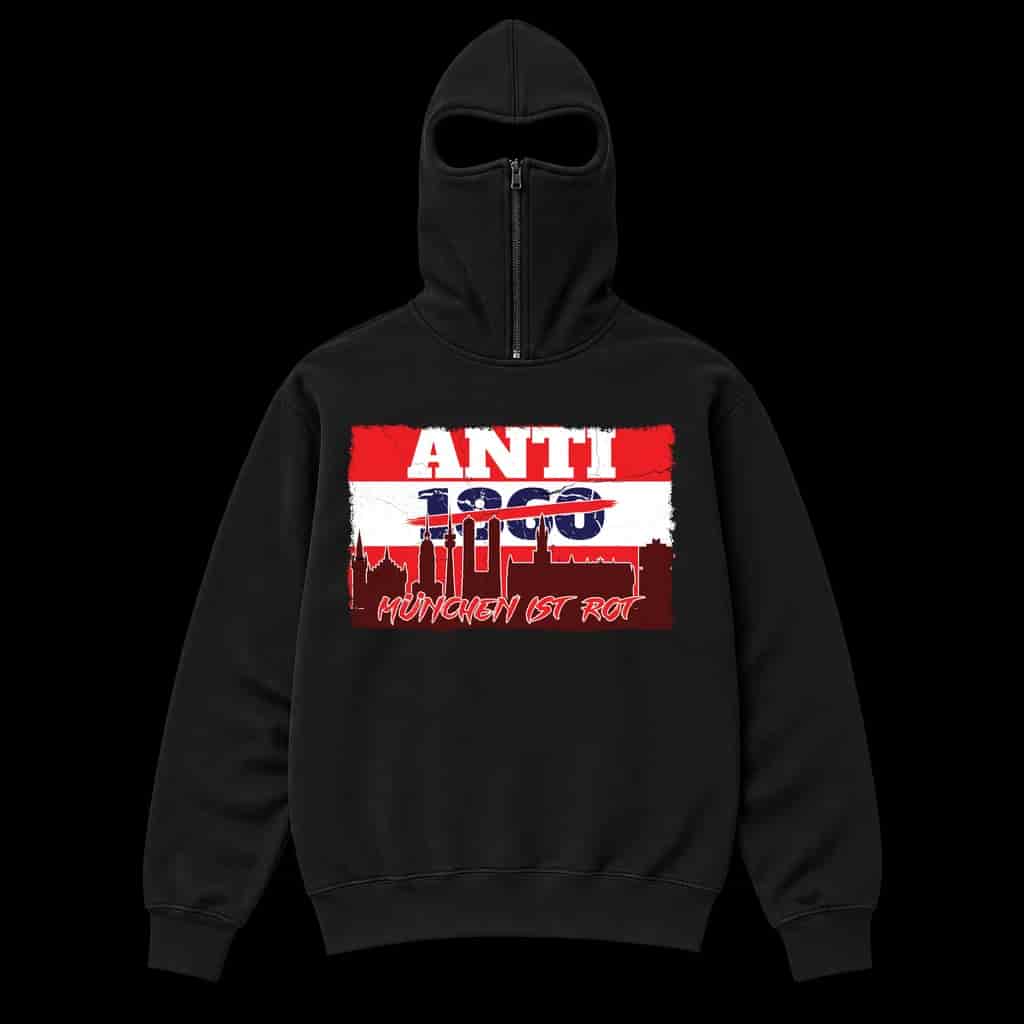 Anti 1860, München ist rot Ninja Kapuzenpullover