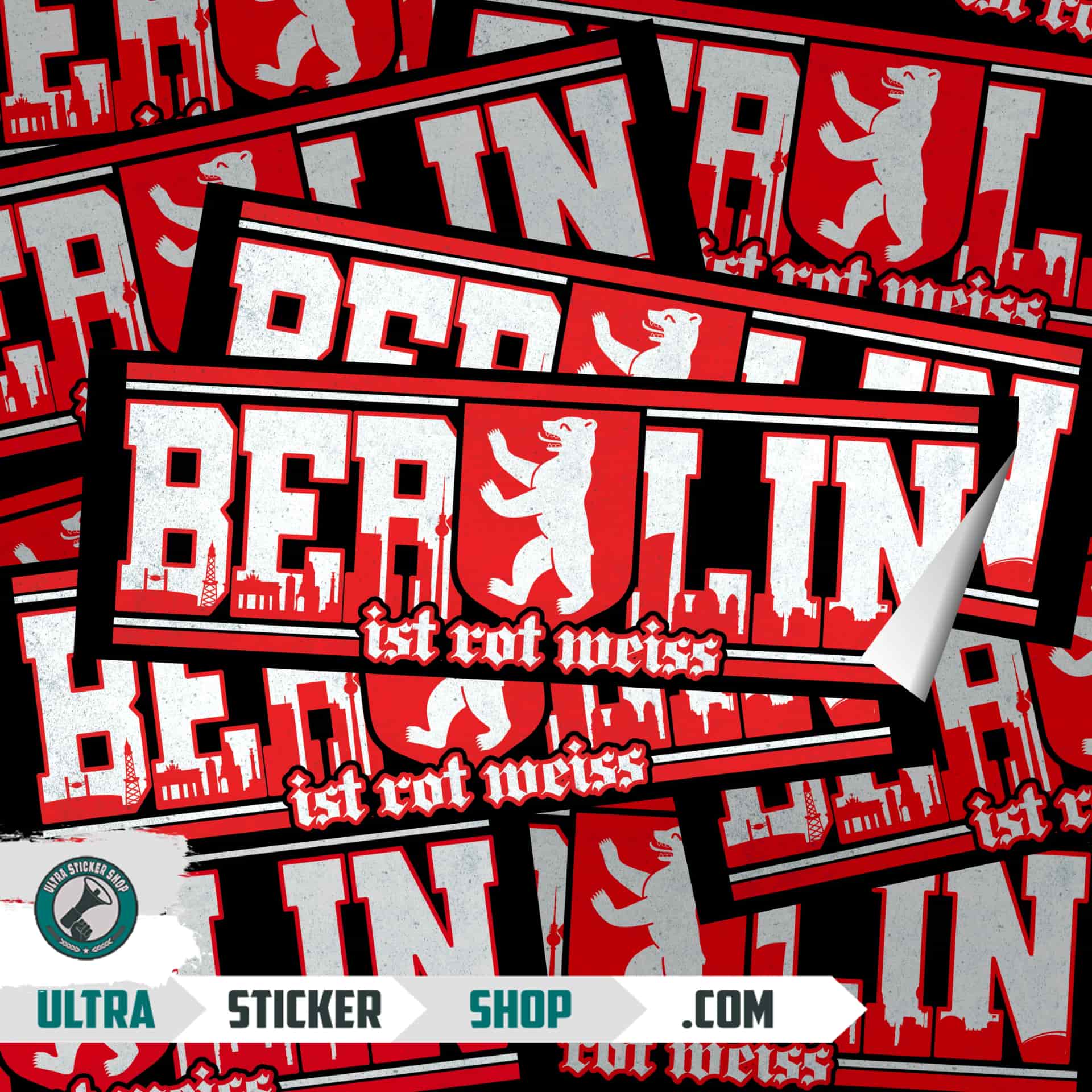Berlin is rot weiss Aufkleber