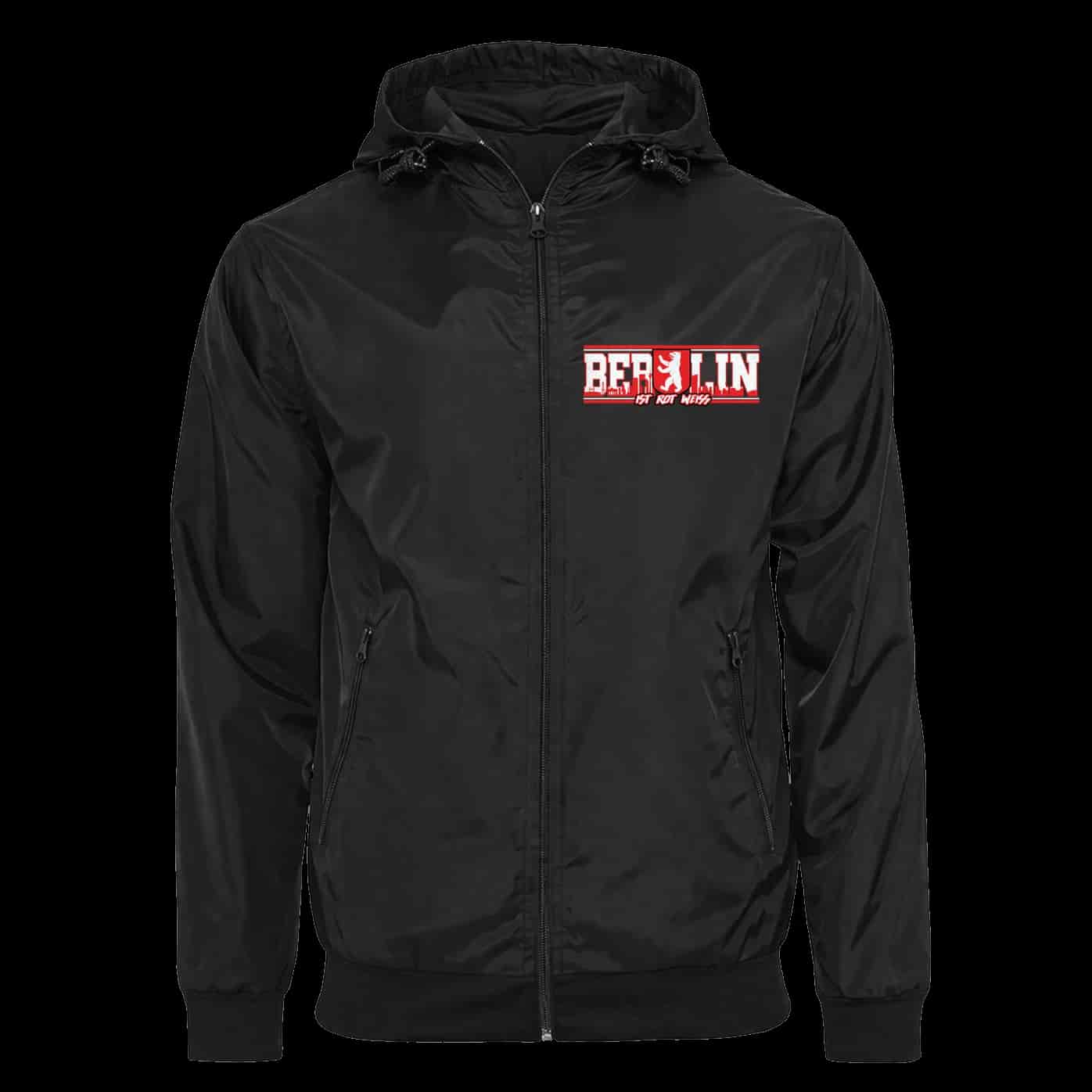 Berlin is rot weiss Jacke mit abnehmbarer Balaclava