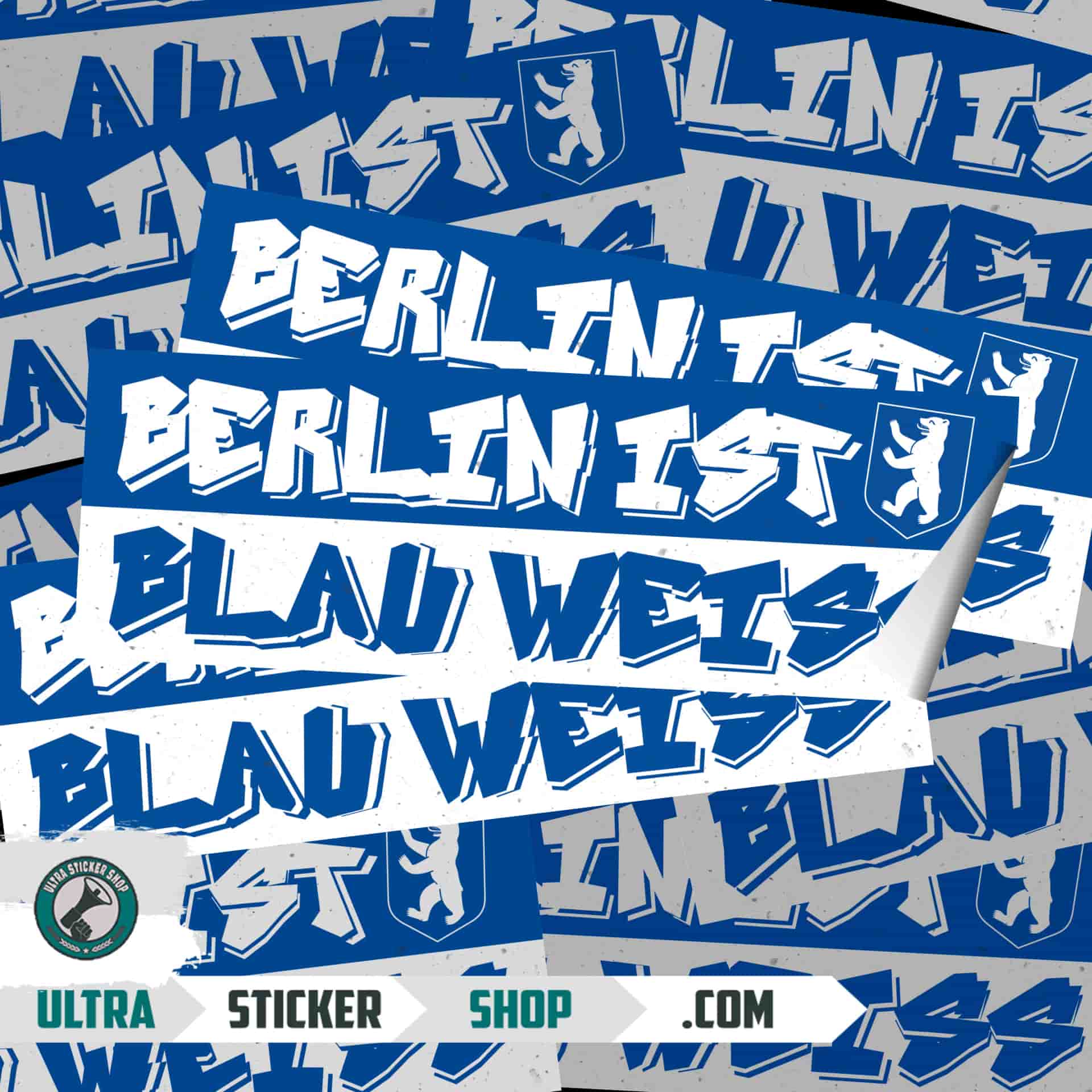 Berlin ist blau weiss Aufkleber