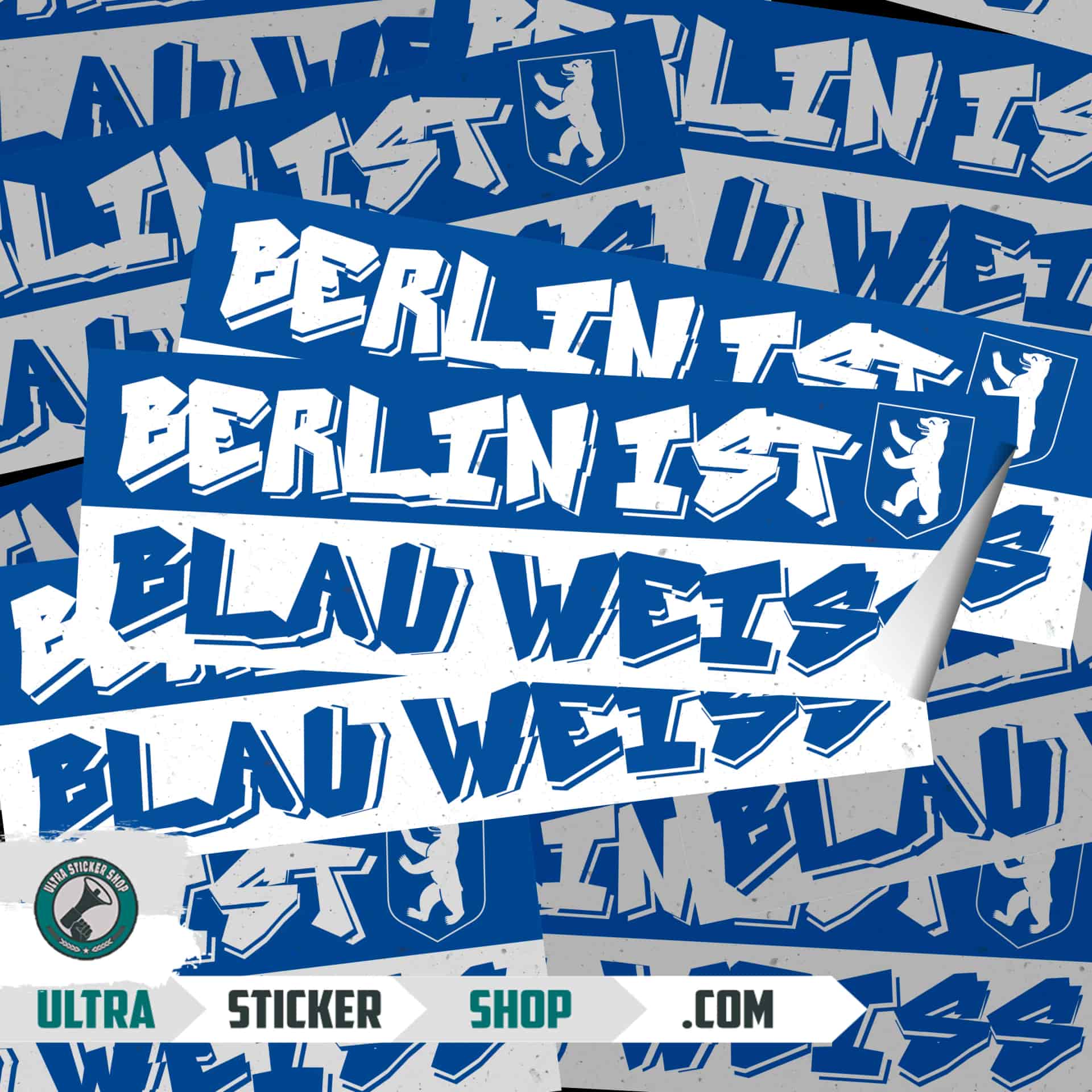 Berlin ist blau weiss Aufkleber