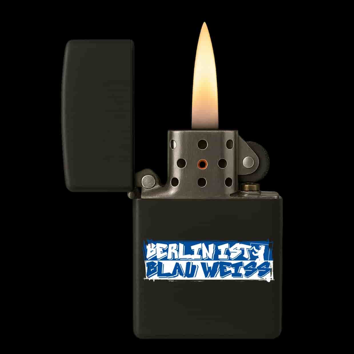 Berlin ist blau weiss Feuerzeug