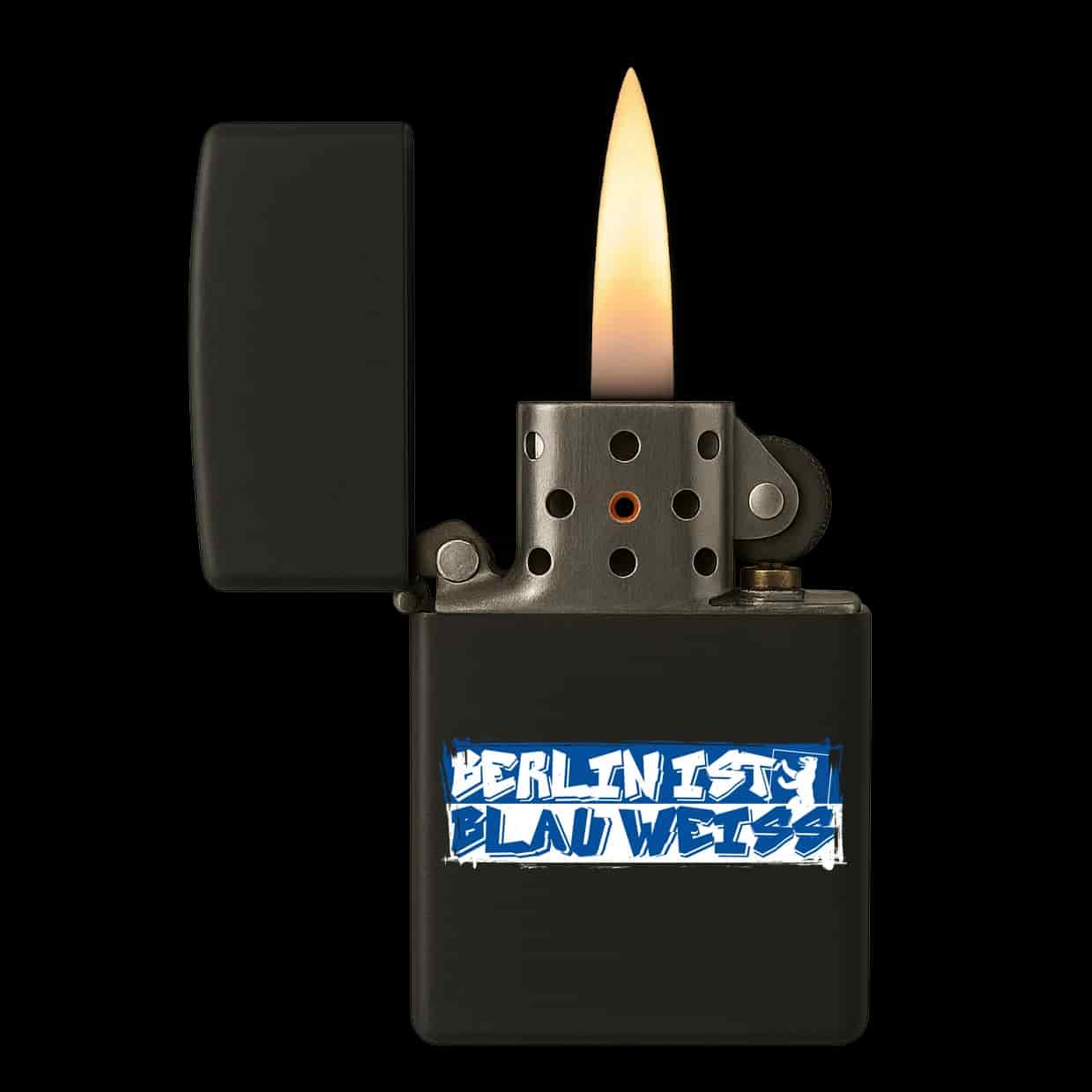 Berlin ist blau weiss Feuerzeug
