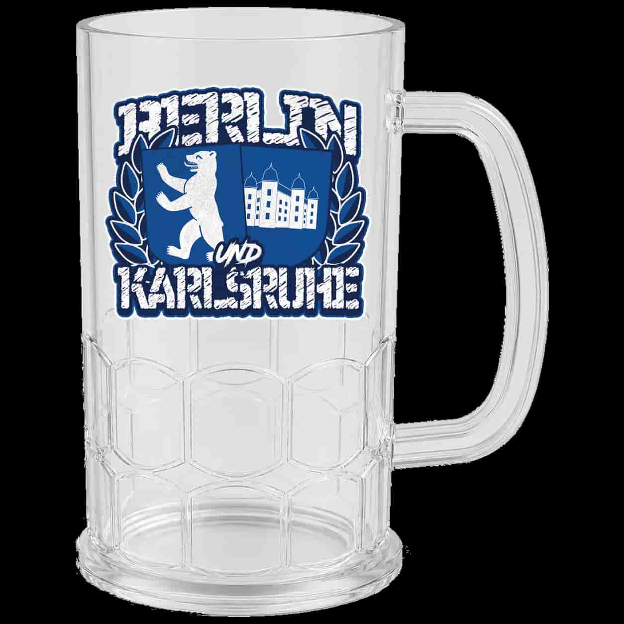 Berlin und Karlsruhe Bierkrug