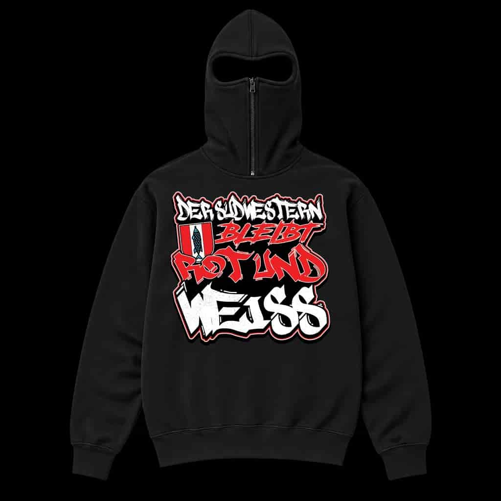 Der südwesten bleibt rot und weiss Ninja Kapuzenpullover
