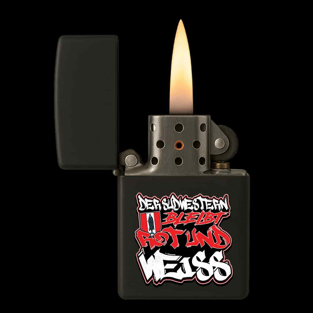 Der südwesten bleibt rot und weiss Feuerzeug