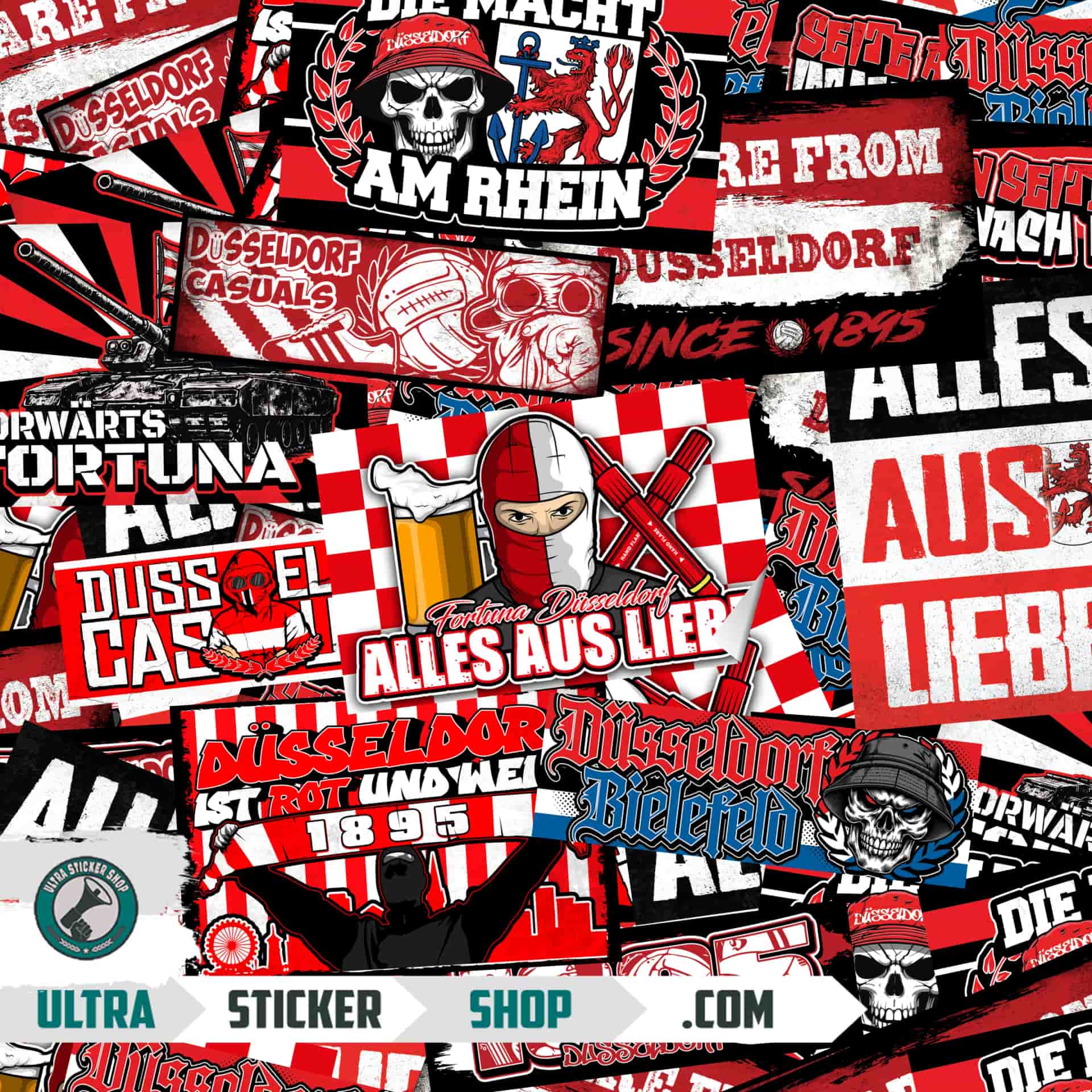 Düsseldorf Aufkleber-Mix
