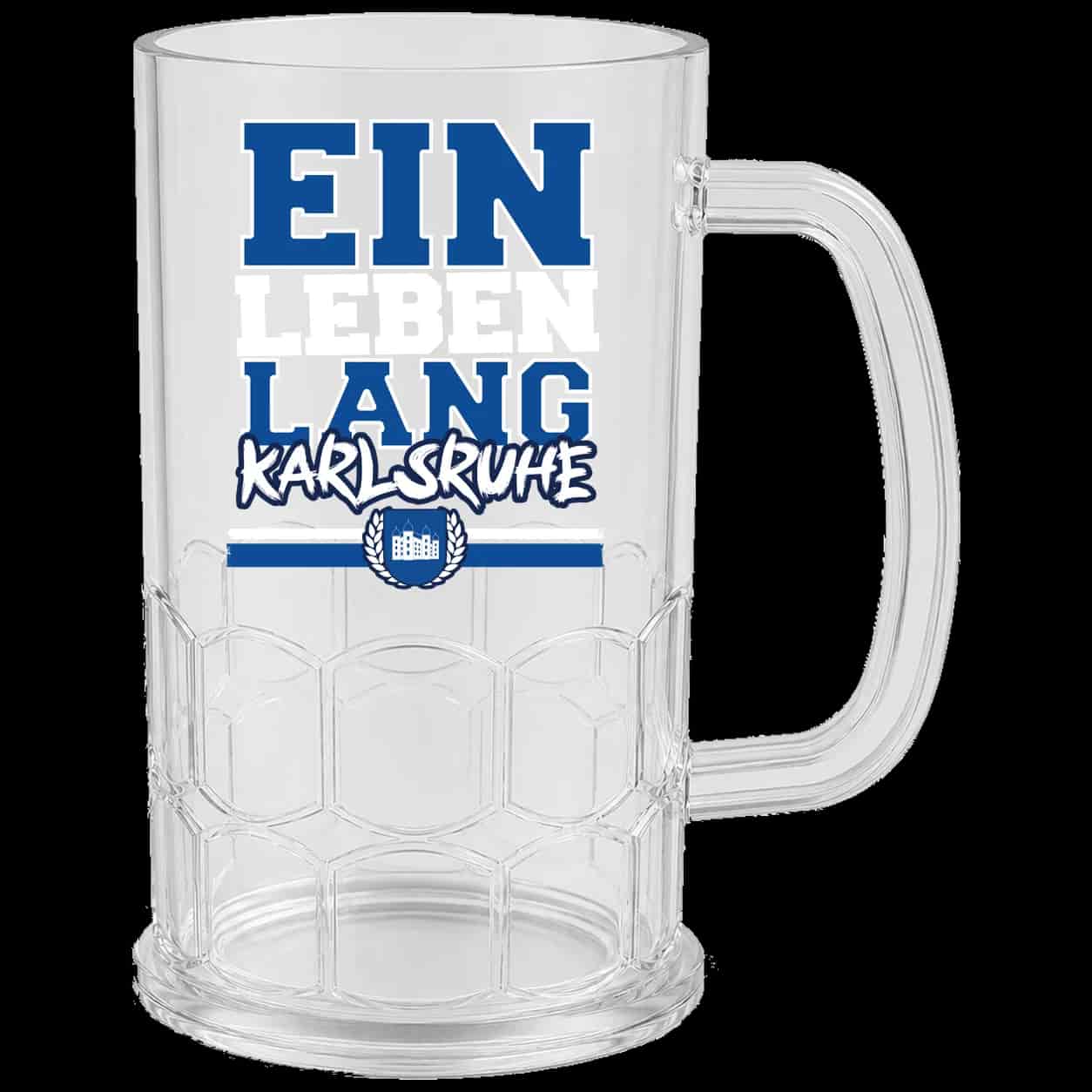 Ein leben lang Karlsruhe Bierkrug