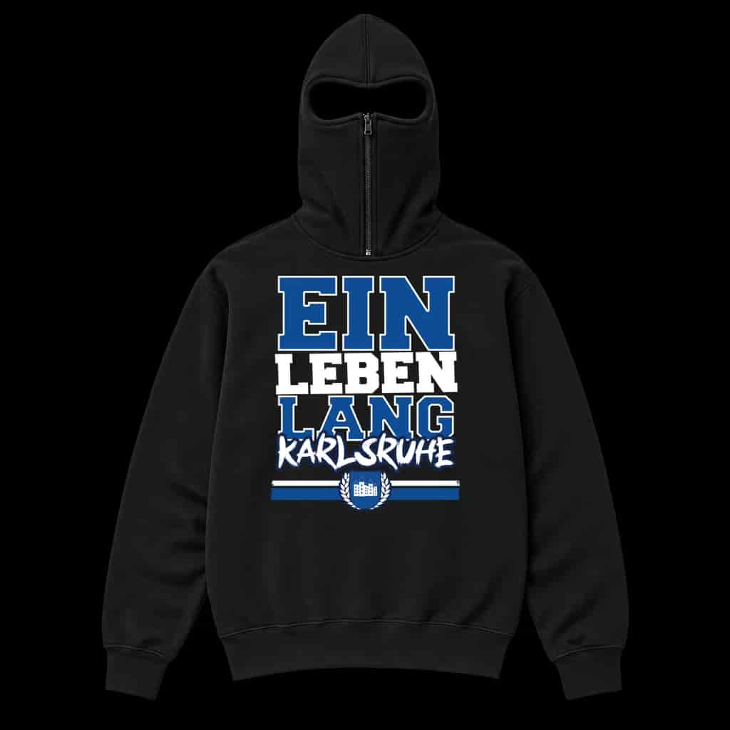 Ein leben lang Karlsruhe Ninja Kapuzenpullover