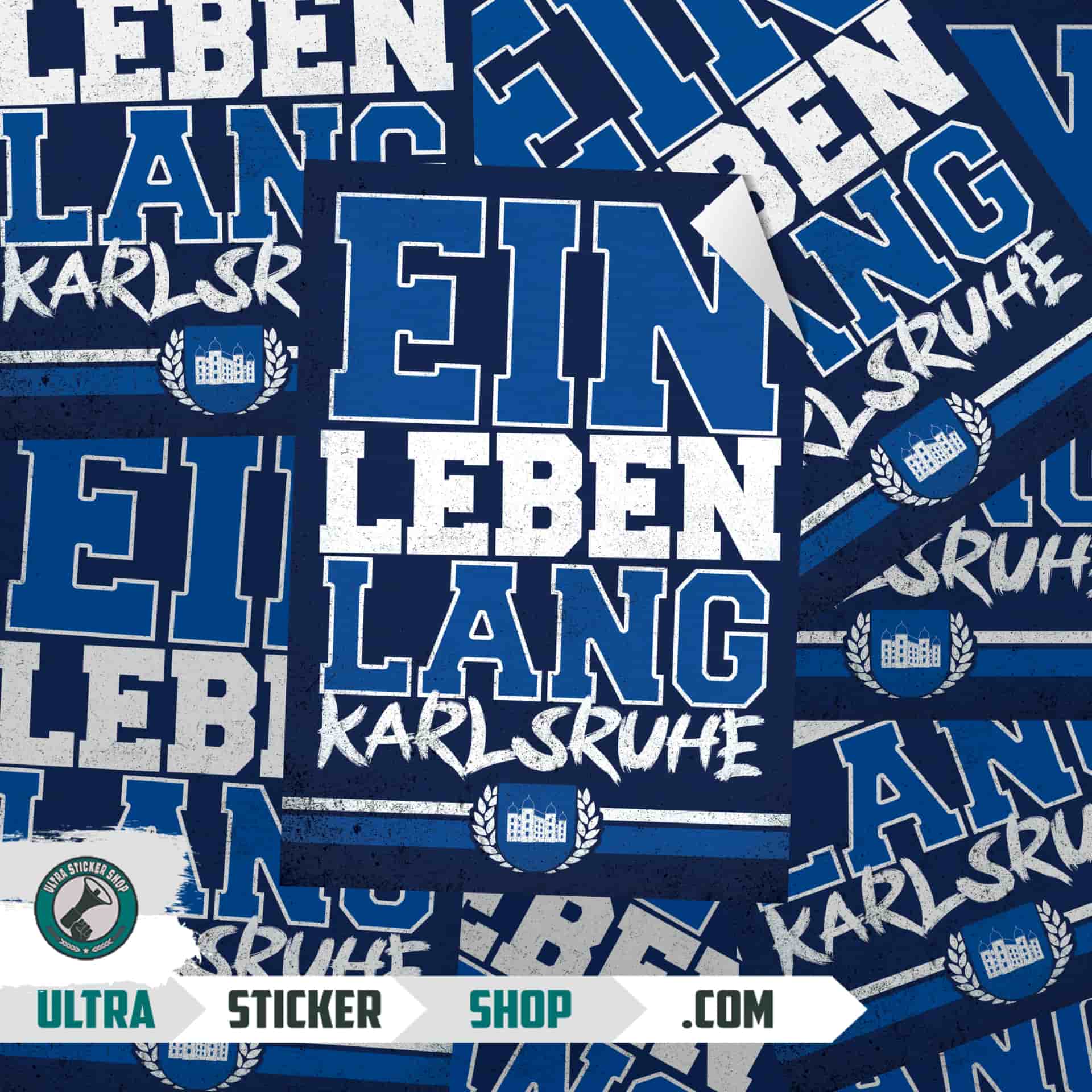Ein leben lang Karlsruhe Aufkleber