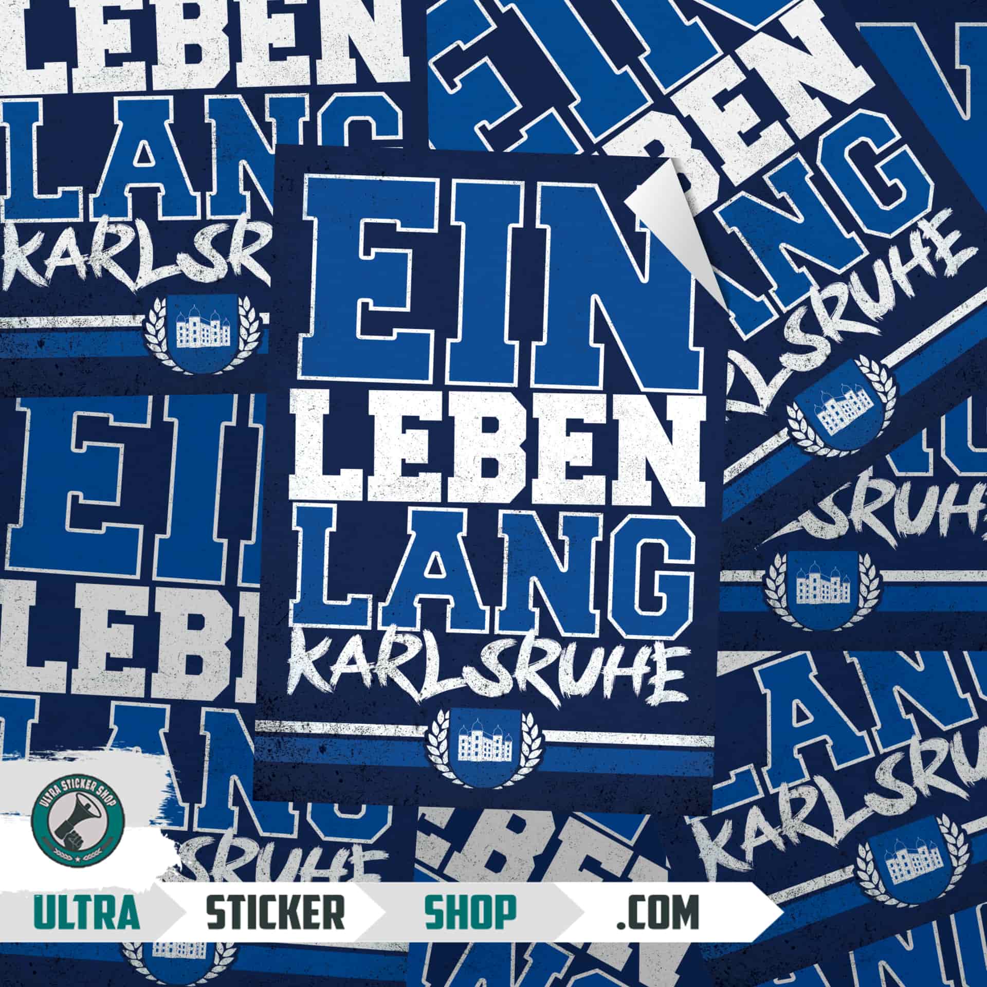 Ein leben lang Karlsruhe Aufkleber