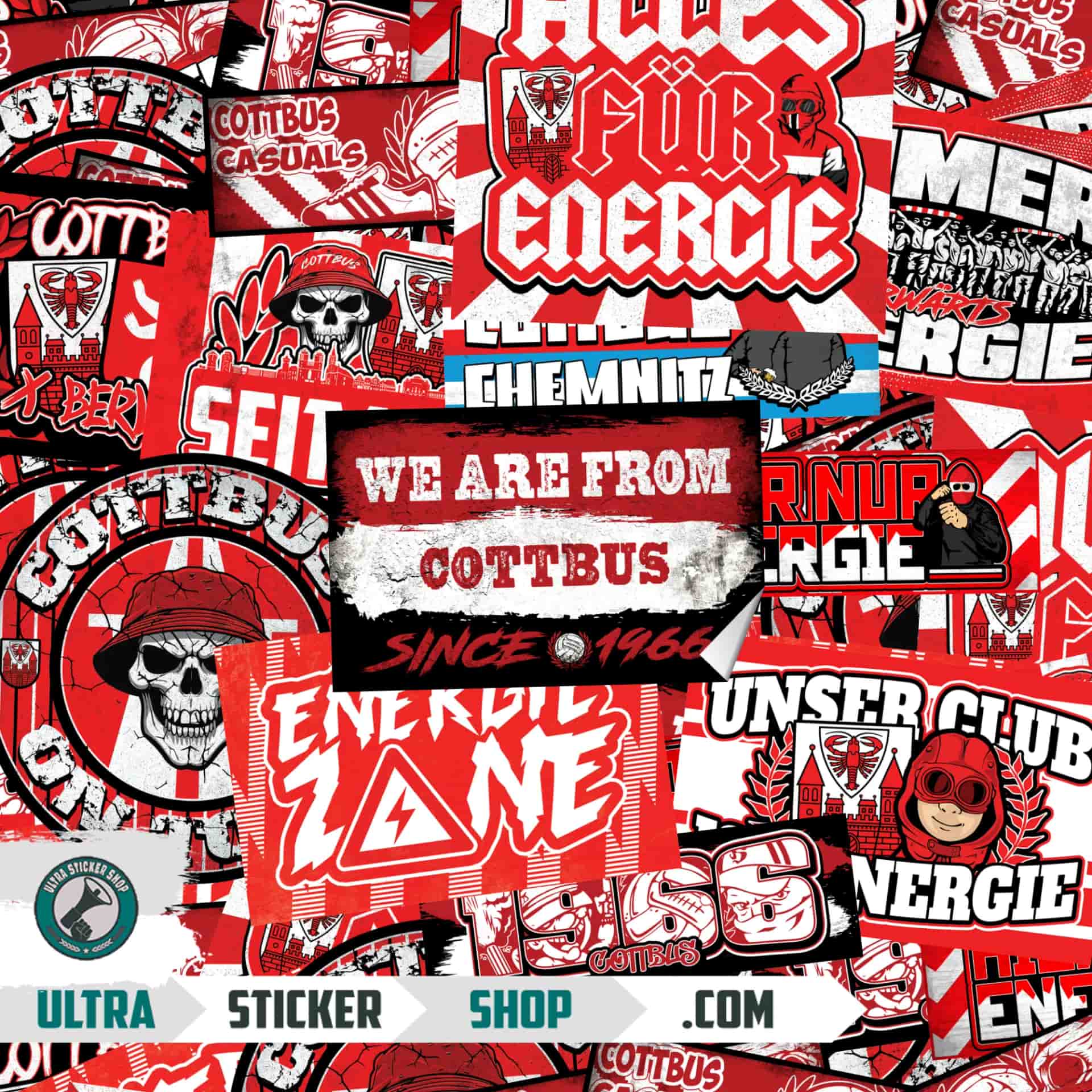 Energie Cottbus Aufkleber-Mix