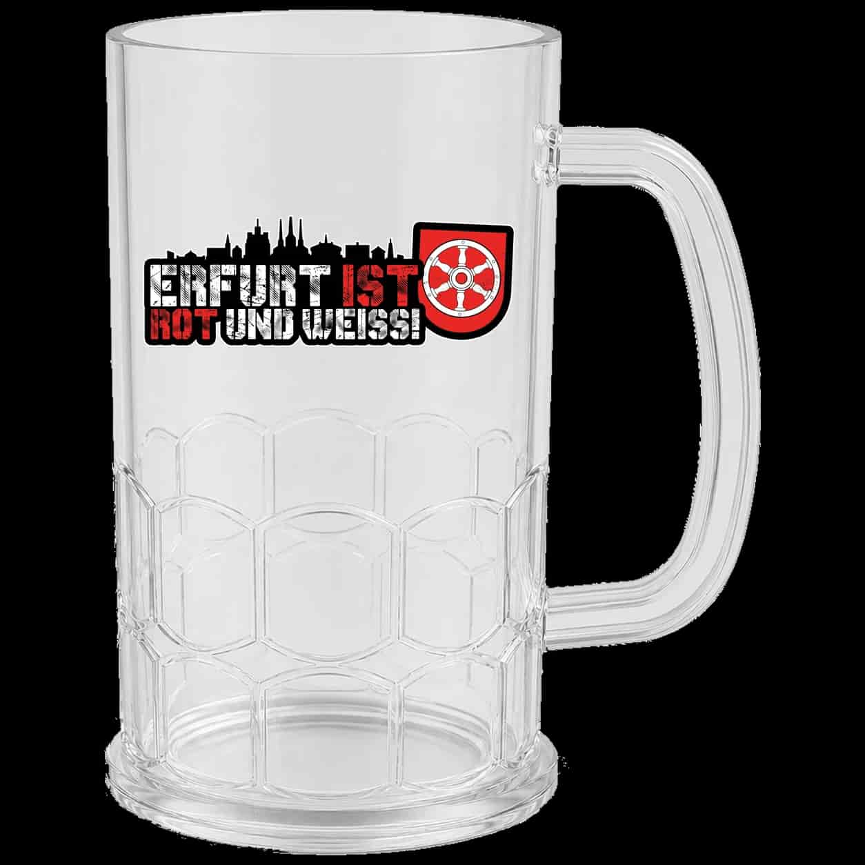 Erfurt ist Rot und weiss Bierkrug