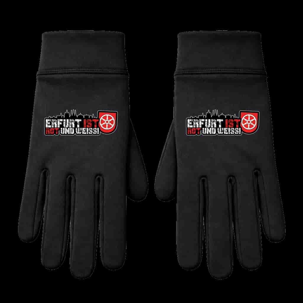 Erfurt ist Rot und weiss Handschuhe