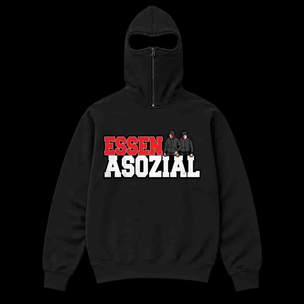 Essen asozial Ninja Kapuzenpullover